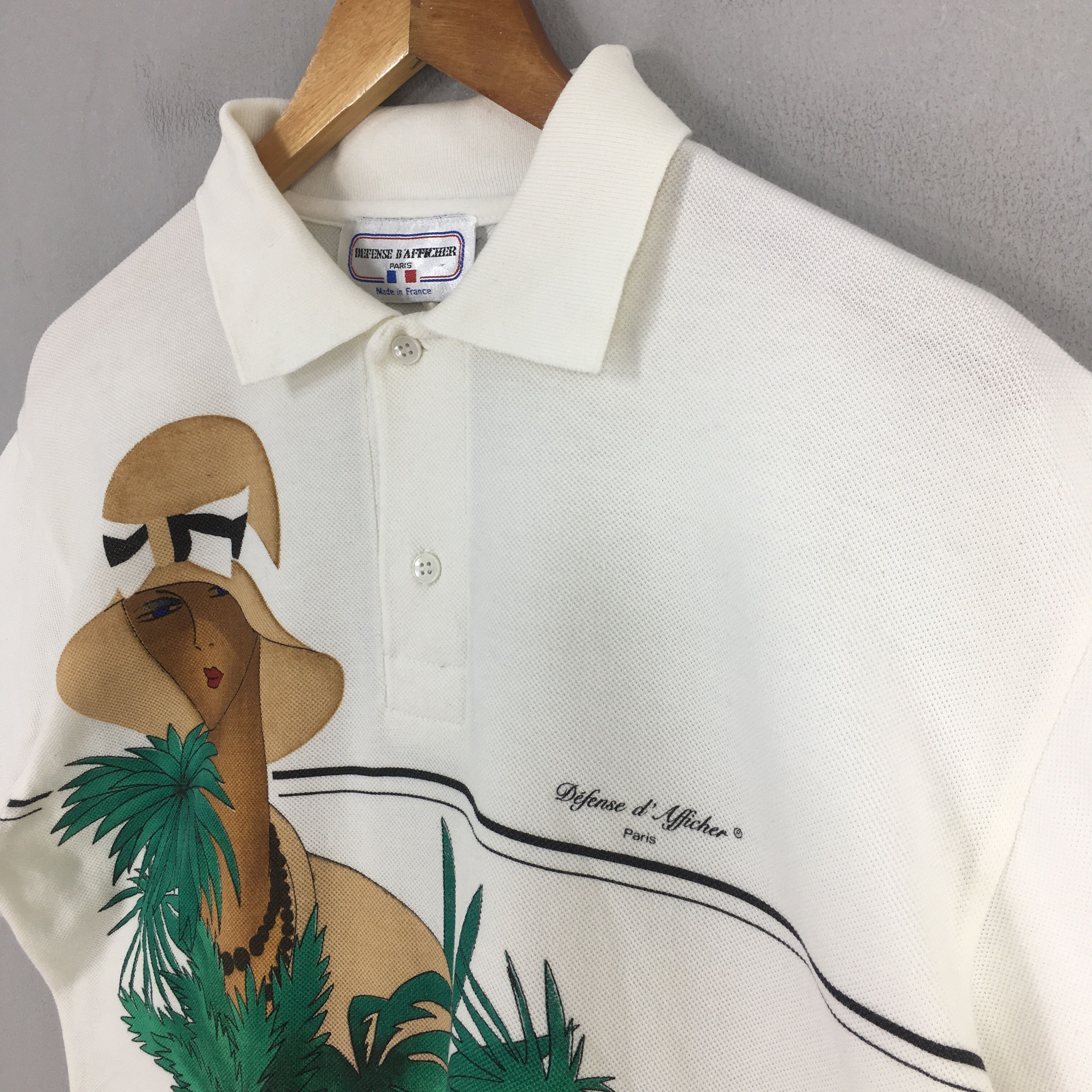 Designer × Vintage Vintage 90's Défense D'afficher Paris Polos Shirt Medium Size US M / EU 48-50 / 2 - 3 Thumbnail