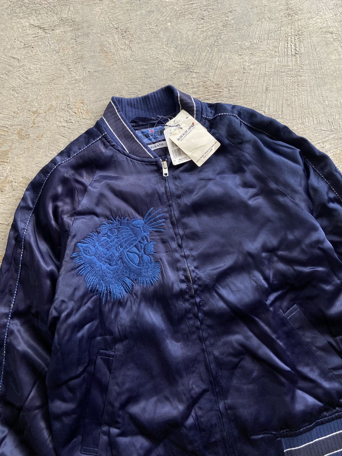 Blue Blue Japan (NWT) 2000s Blue Blue Japan - Sukajan Silk Bomber Jacket Size US M / EU 48-50 / 2 - 4 Thumbnail