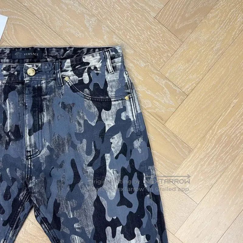 Versace Versace Black Camo Design Men’s Casual Pants . Size US 32 / EU 48 - 5 Thumbnail