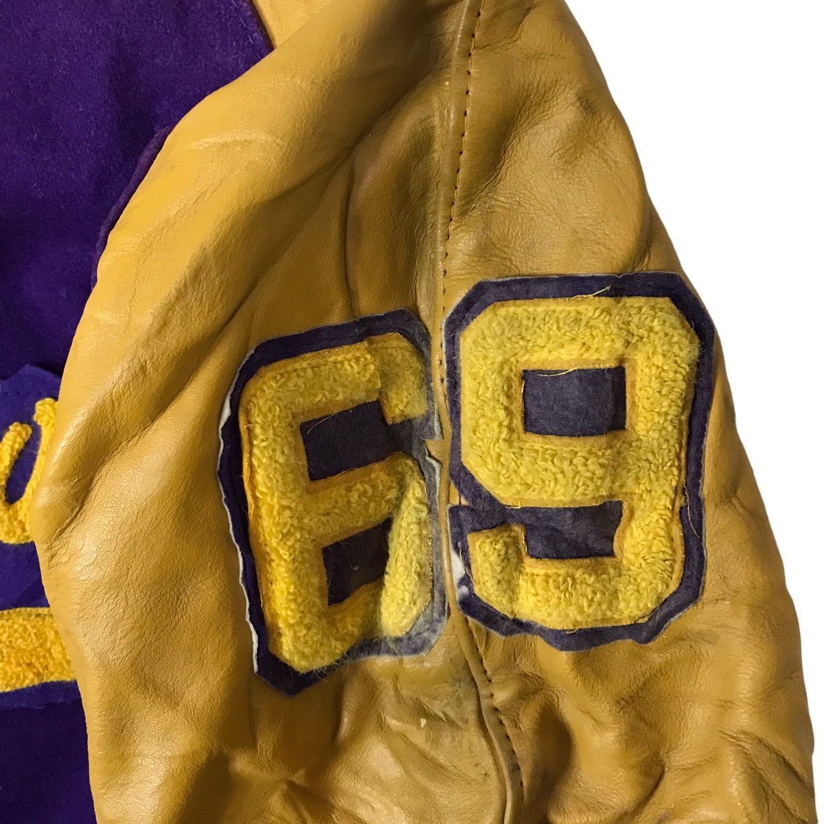 Other Vintage 90s Hollywood Letterman Wool Leather Varsity Jacket Size US L / EU 52-54 / 3 - 6 Thumbnail