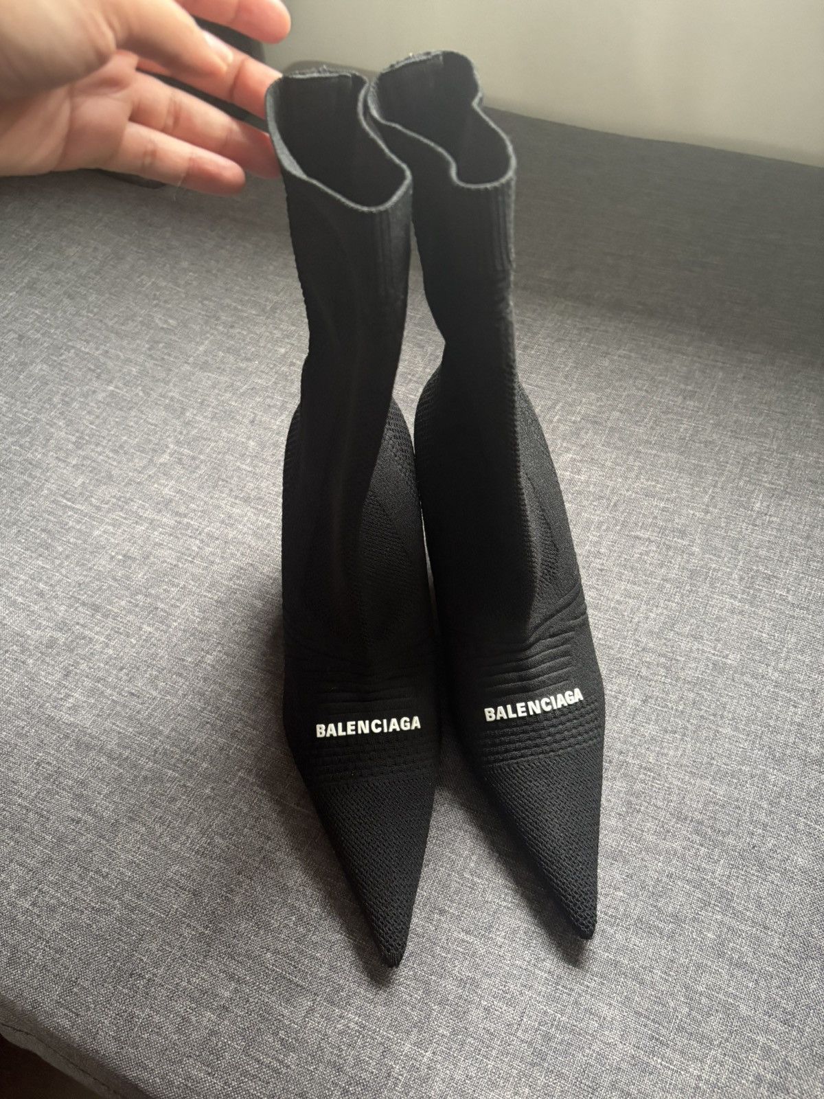 Balenciaga Balenciaga Women's Knife 2.0 Knit High Heel Booties Size US 9 / IT 39 - 3 Thumbnail