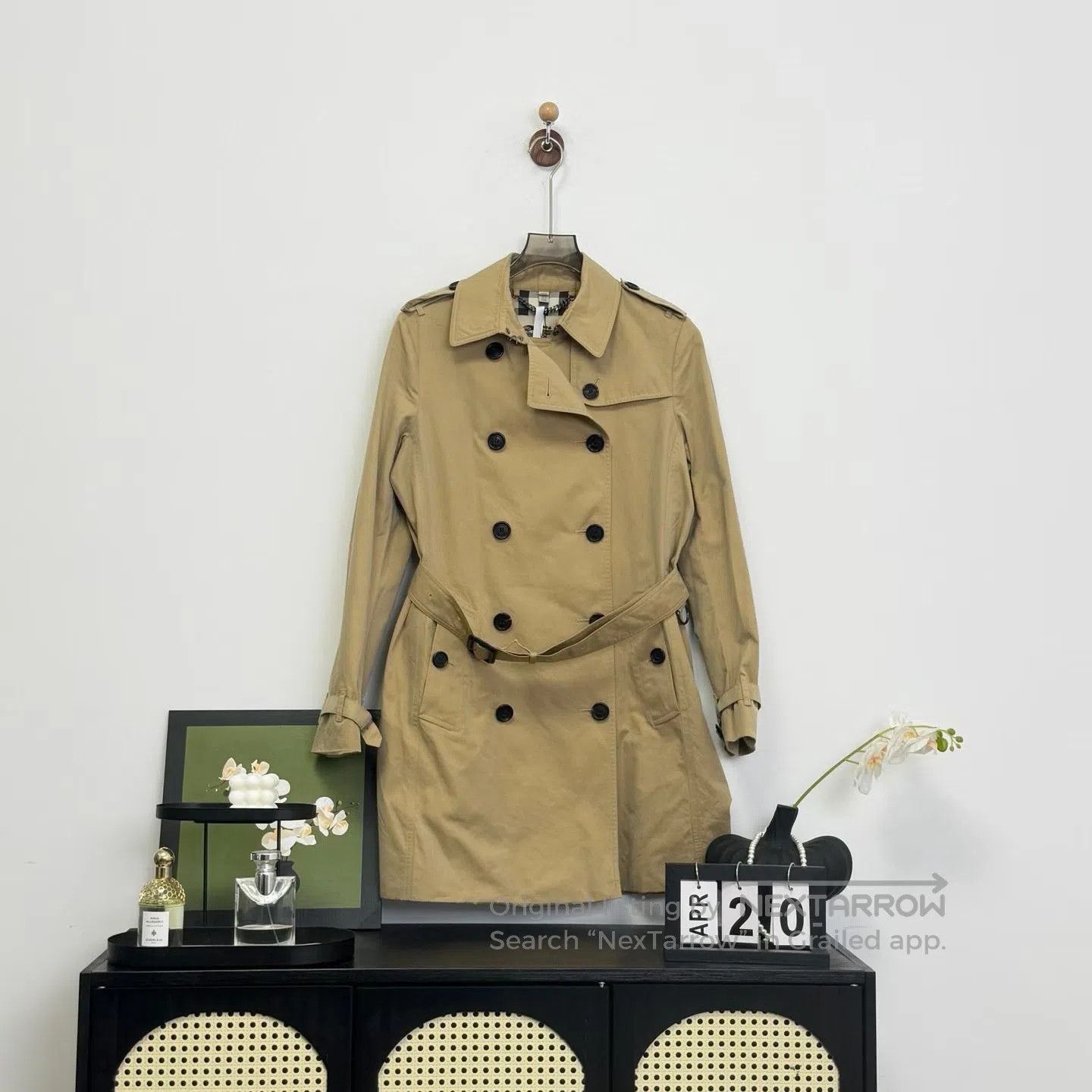 Burberry Burberry Khaki Inner Check Trench Coat. Size S / US 4 / IT 40 - 1 Thumbnail
