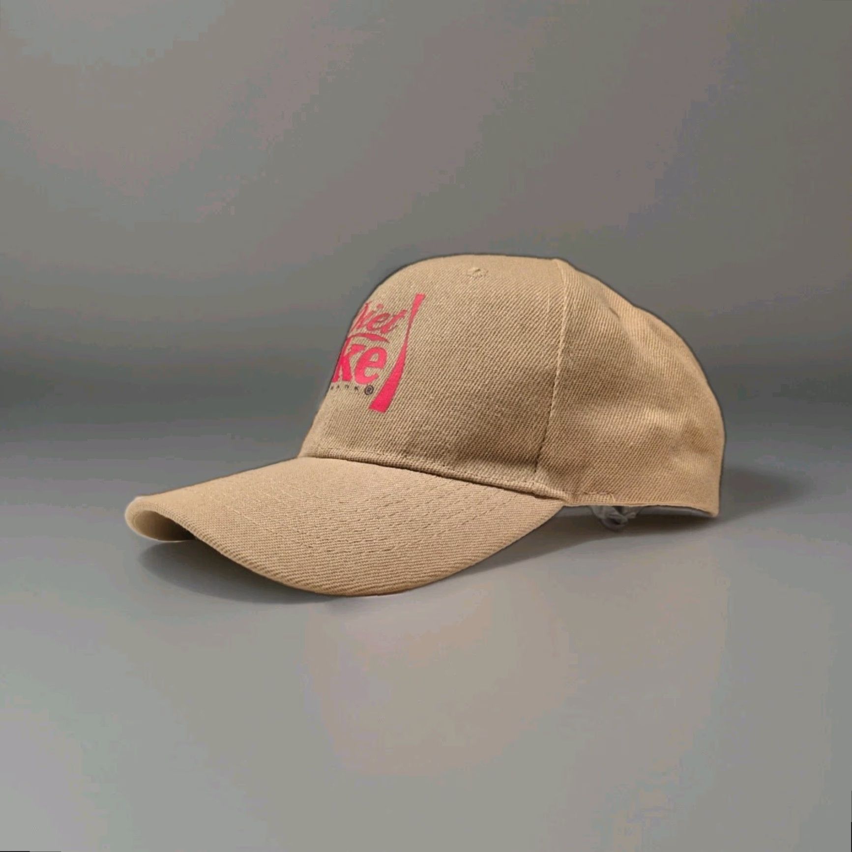 Vintage DIET COKE Coca-Cola Baseball Cap Hat Adjustable One Size Cotton Canvas Brown Tan Logo Men UV Protection Casual Cap Size ONE SIZE - 3 Thumbnail