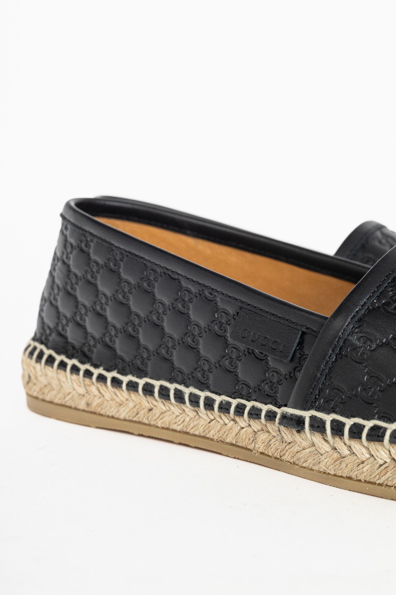 Gucci Gucci Black Microguccissima Leather Flat Espadrilles Size US 6.5 / IT 36.5 - 7 Thumbnail