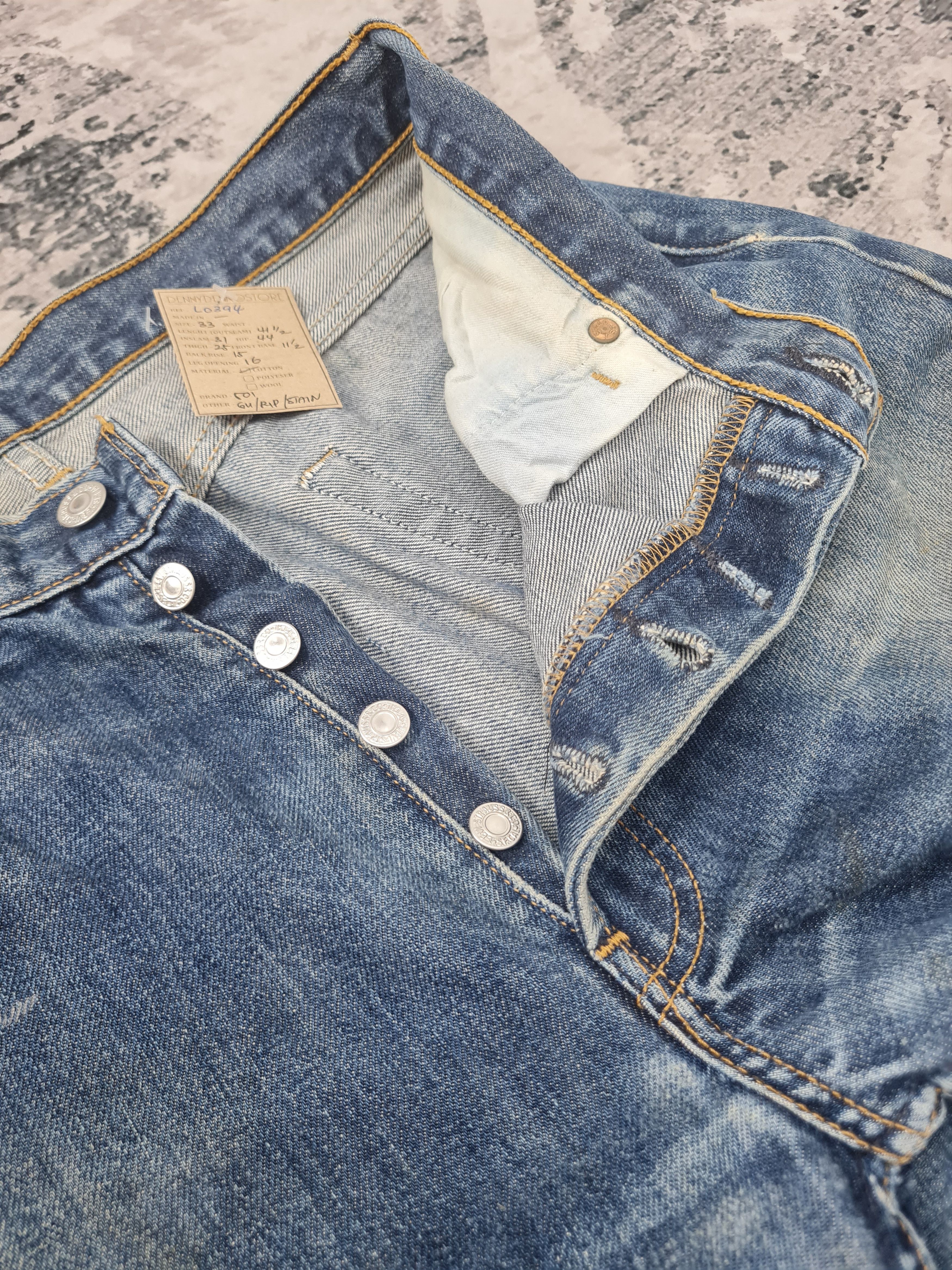 Levi's Vintage LEVIS 501 Ripped Rust Stain Jeans L0394 Size 33X31 Size US 33 - 12 Thumbnail