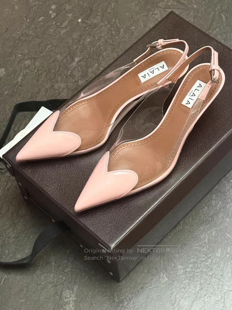 Alaia Alaia Heels, Pink Heart Design Size US 5.5 / IT 35.5 - 2 Thumbnail