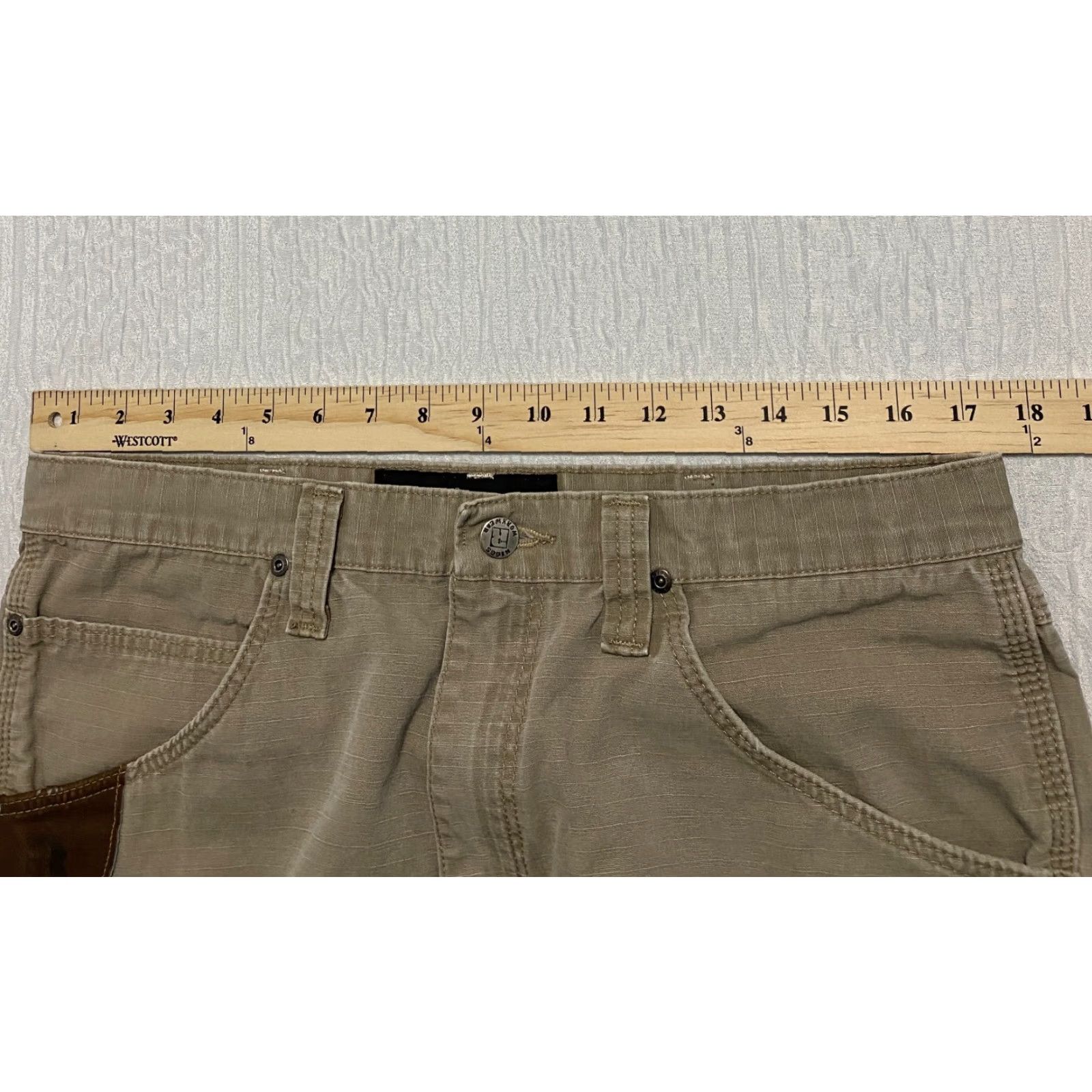 Wrangler VINTAGE Wrangler RIGGS Workwear Carpenter Jeans Mens 34 Brown Cotton Canvas Straight Relaxed 34 Inseam 34 in 90s Theme Mens Wrangler 3W020DK Size US 34 / EU 50 - 7 Thumbnail