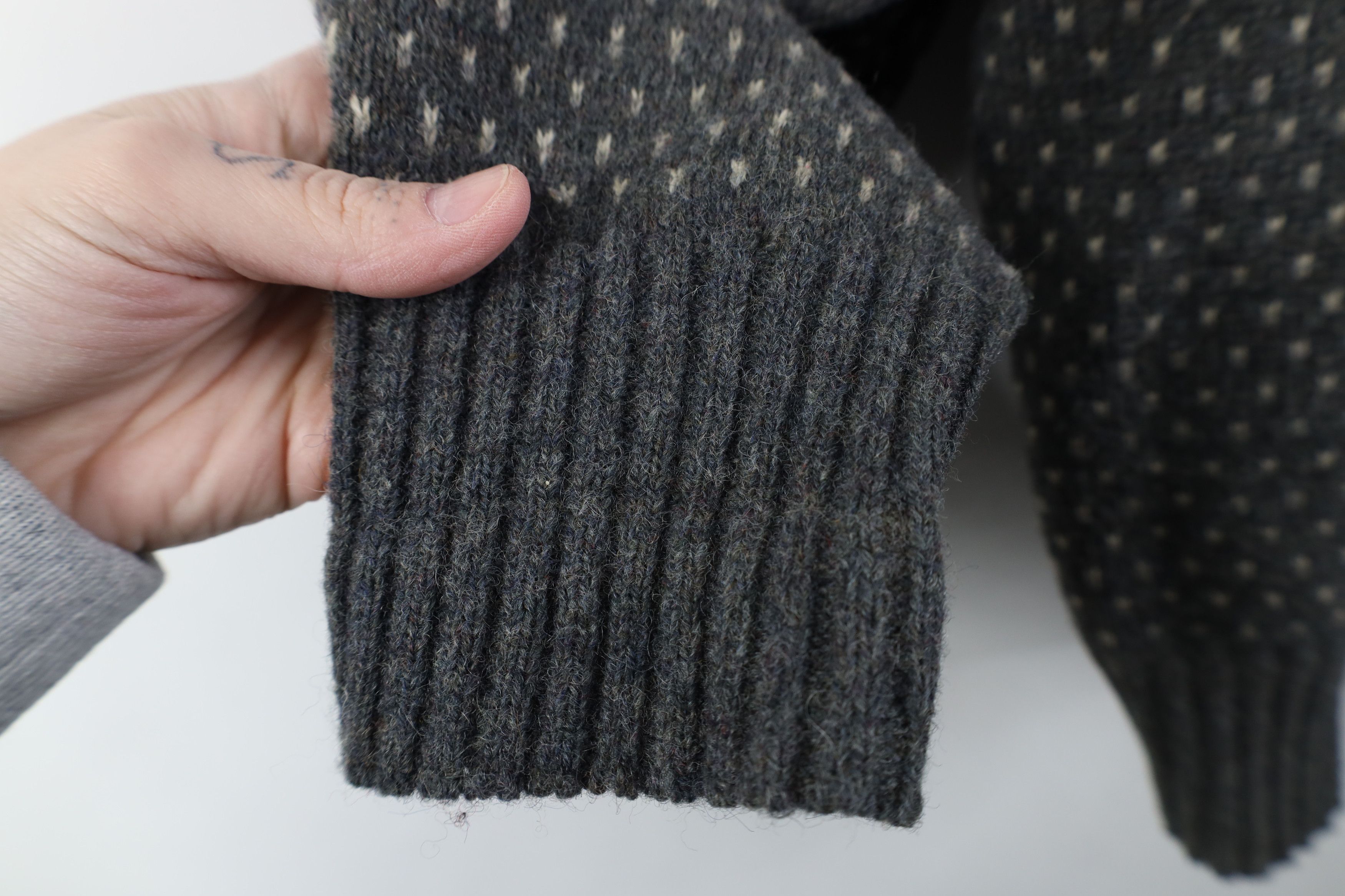 Vintage Vintage 70s Streetwear Wool Blend Knit Polka Dot Sweater Size US M / EU 48-50 / 2 - 8 Thumbnail