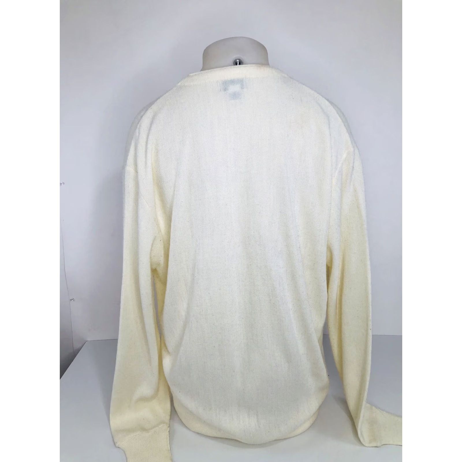 Izod IZOD Vintage Embroidered Cardigan Mens XL Sweater - Ivory, 60s Style, 60s Decade, IZOD Cardigan, Embroidered, Ivory, Adult XL Mens Cardigan Size US XL / EU 56 / 4 - 5 Thumbnail