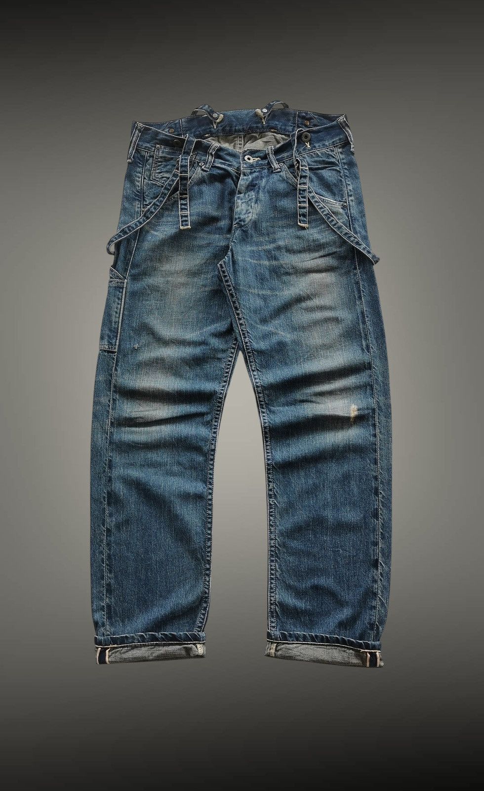 Johnbull Johnbull Workwear Suspender Selvedge Denim Jeans Japan Size US 31 - 11 Thumbnail