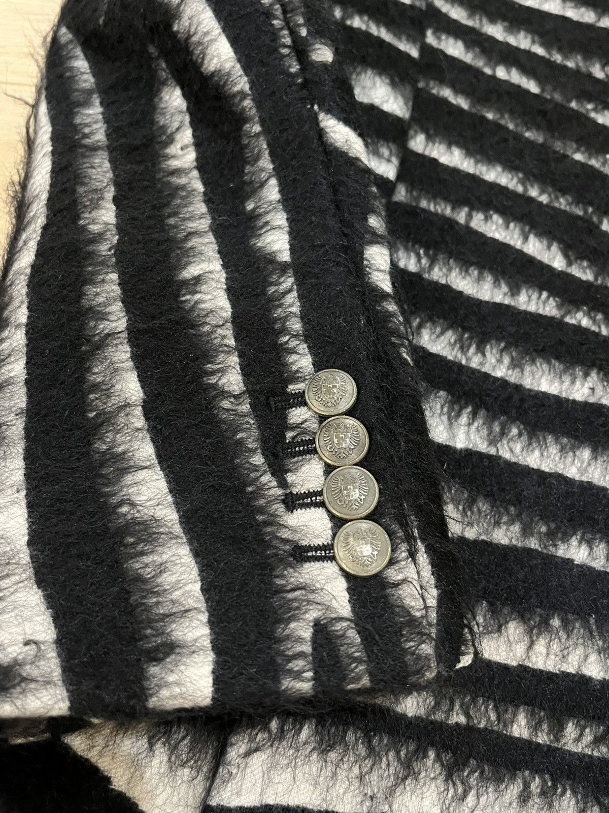 John Varvatos Wool & Mohair Zebra coat size 38 Size US M / EU 48-50 / 2 - 22 Thumbnail
