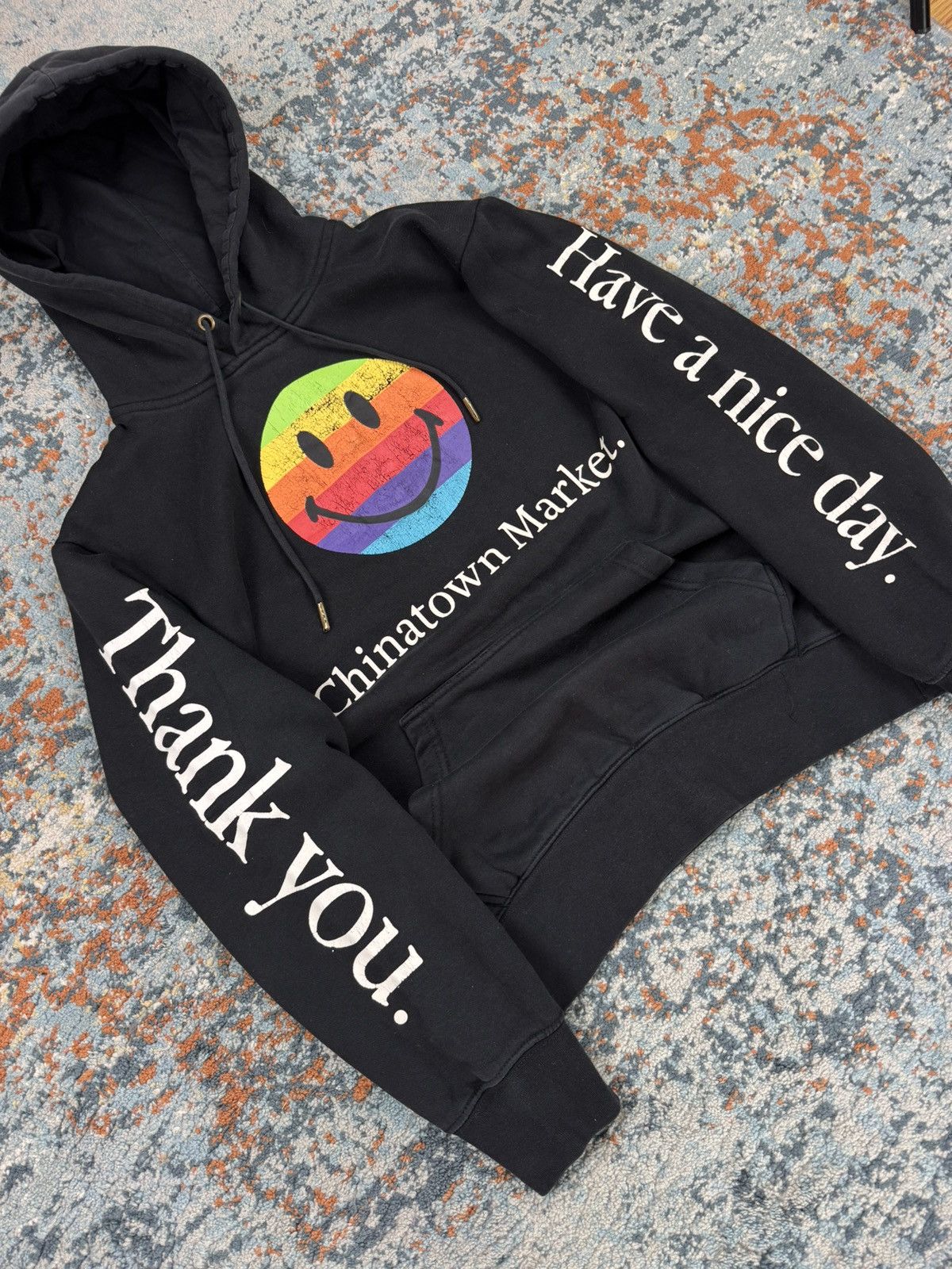 Market Vintage y2k Chinatown Market Apple logo style smiley hoodie Size US M / EU 48-50 / 2 - 3 Thumbnail