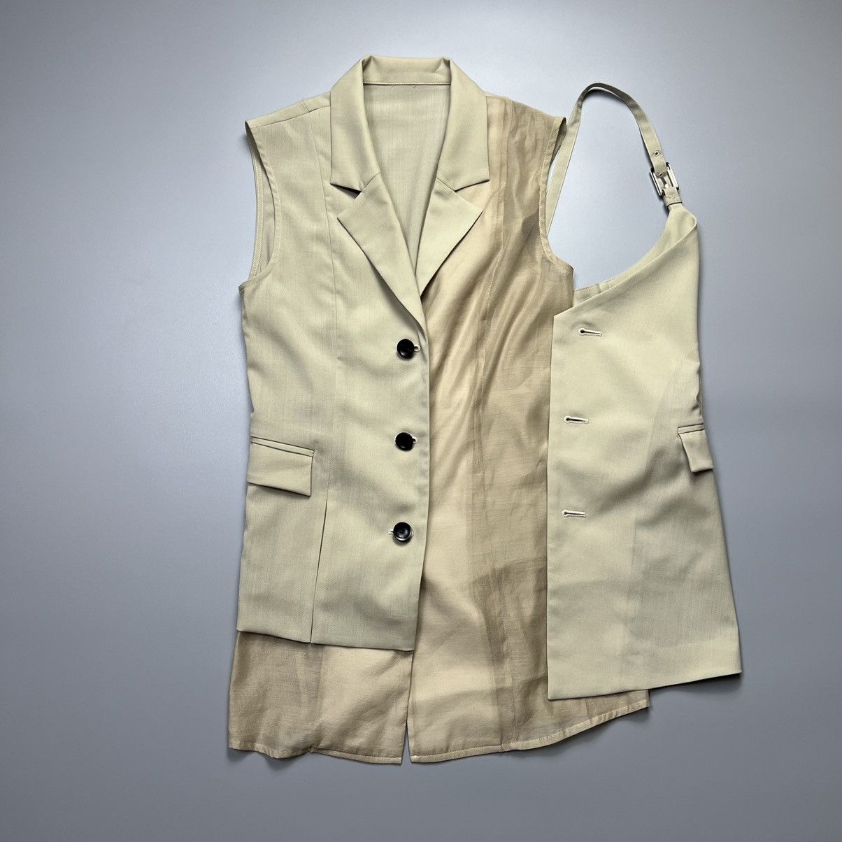 Japanese Brand United Tokyo - Clipping Slit layered Vest Size XS / US 0-2 / IT 36-38 - 3 Thumbnail