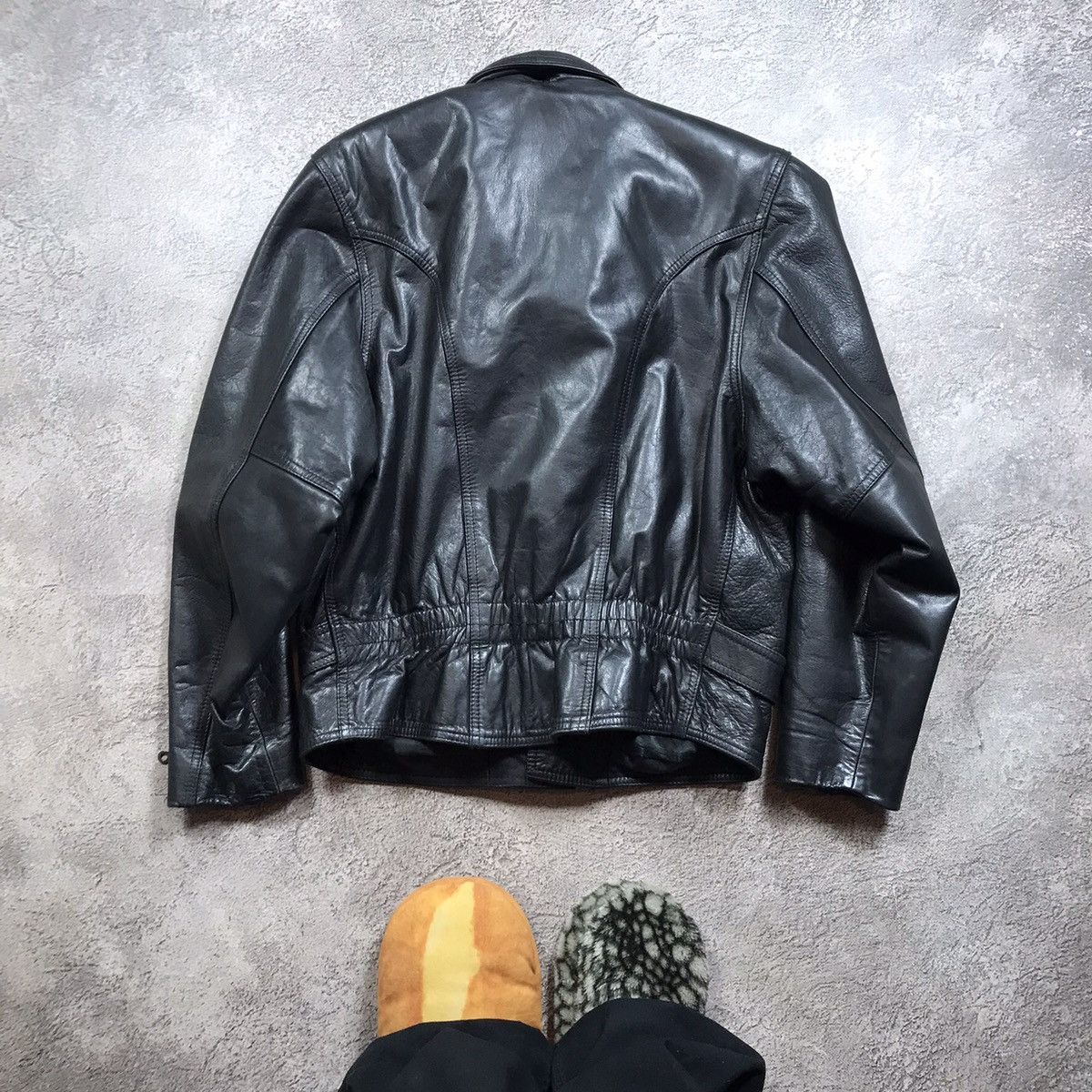 Vintage Vintage 90s Japanese Biker Jacket Black Leather Punk Baggy M Size M / US 6-8 / IT 42-44 - 6 Thumbnail