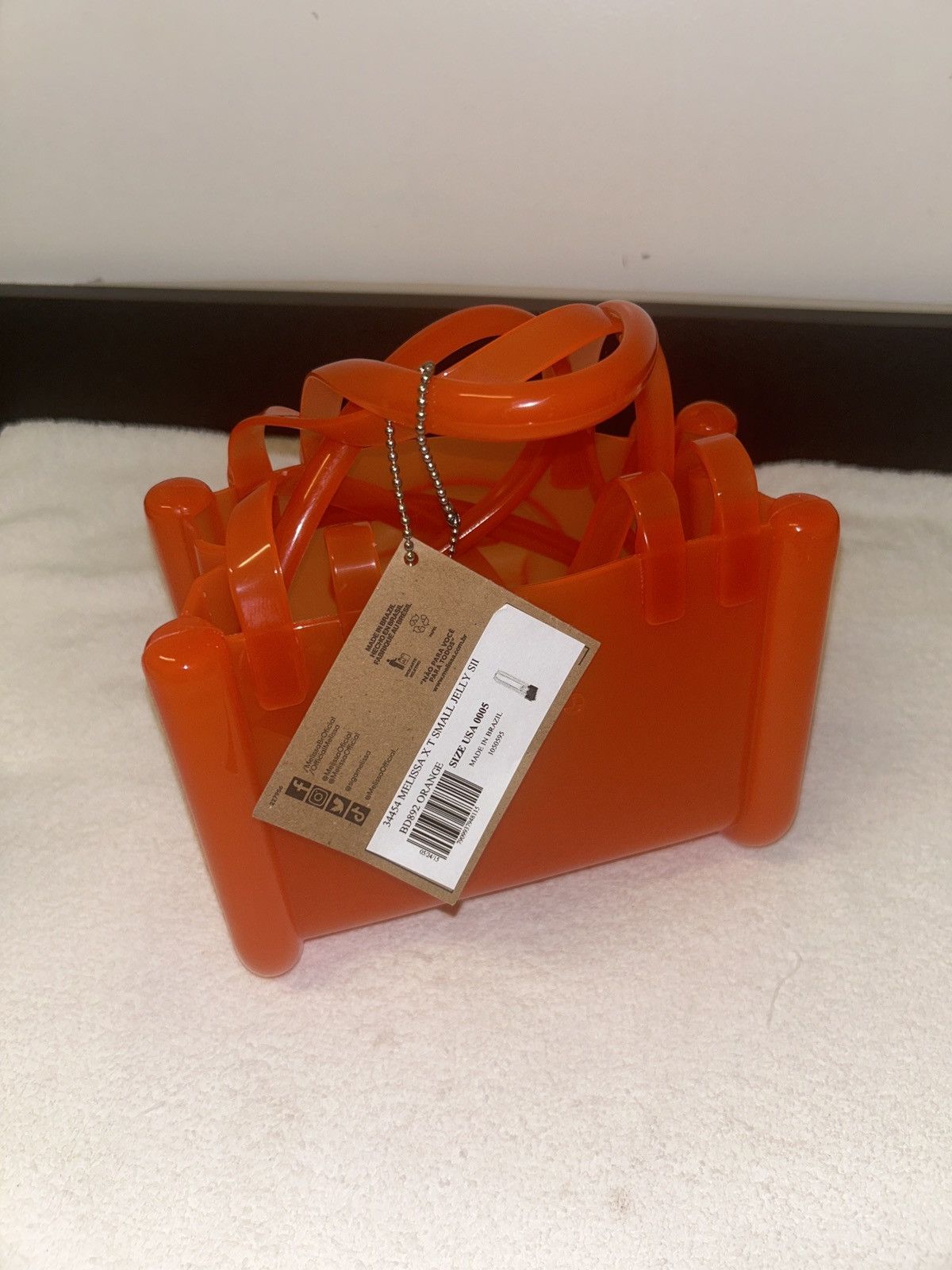 Telfar Melissa X Telfar small jelly shopper – orange Size ONE SIZE - 2 Thumbnail