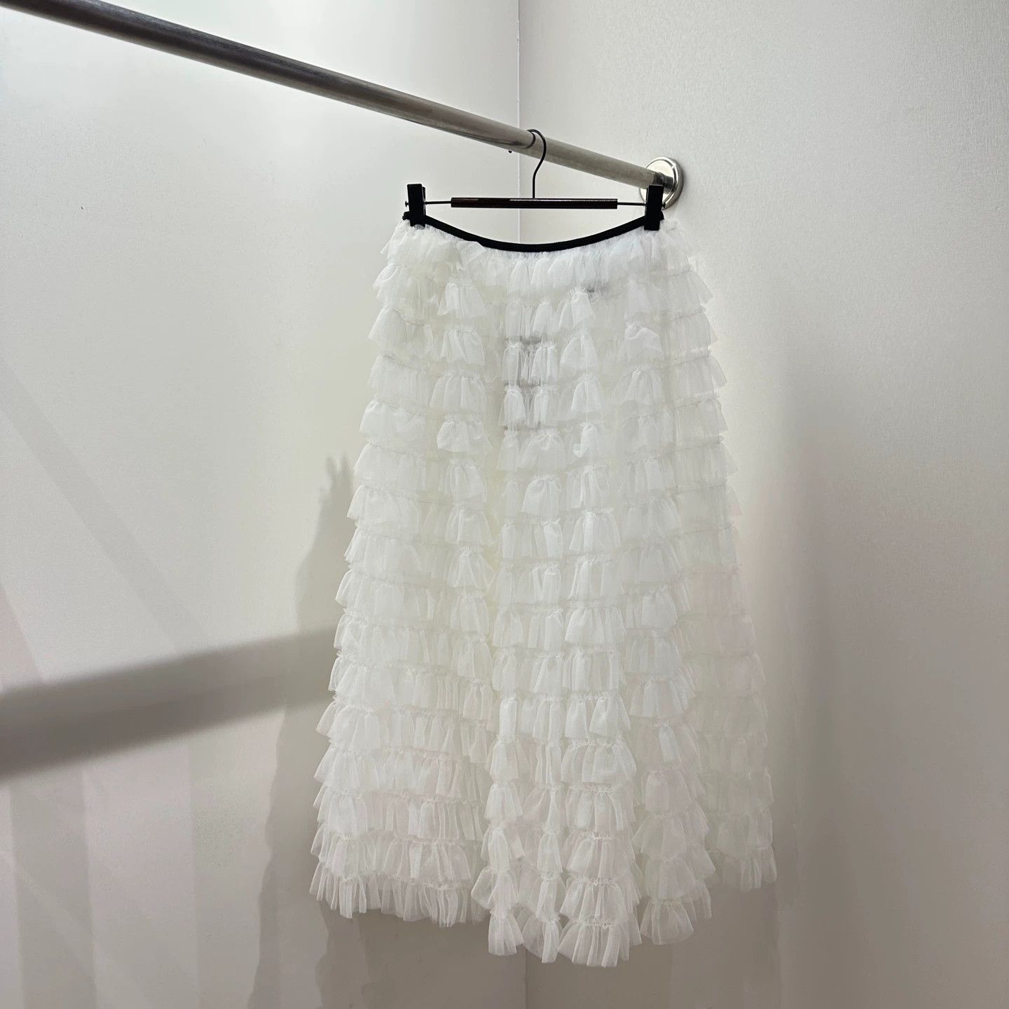 Miu Miu MIU MIU bow tulle mid-length skirt 36 nylon Size 25" / US 0 / IT 36 - 2 Thumbnail
