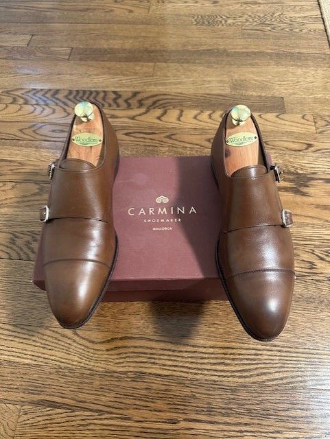 Carmina Carmina Inca Double Monk Vegano Brown 9.5uk 10.5us Size US 10.5 / EU 43-44 - 1 Thumbnail