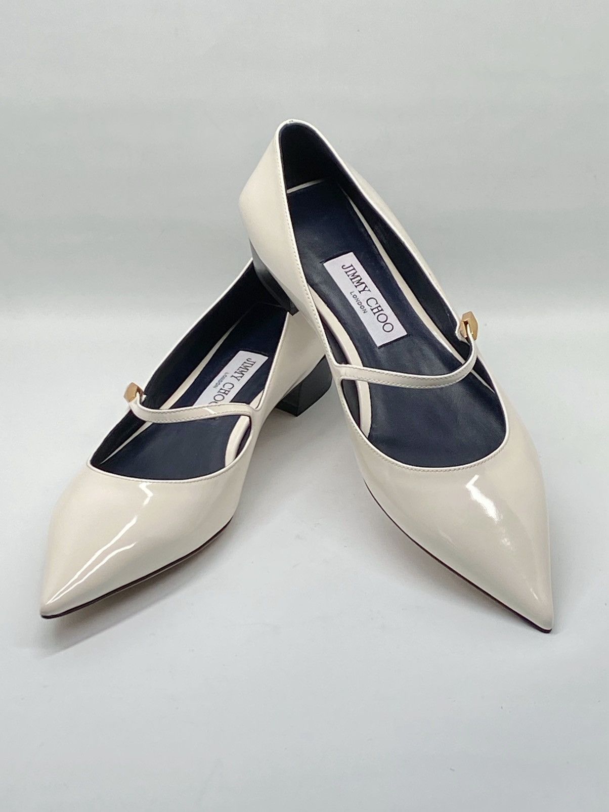 Jimmy Choo Jimmy Choo Carolyn Leather Mary Jane Flats size 39.5 Size US 9.5 / IT 39.5 - 5 Thumbnail