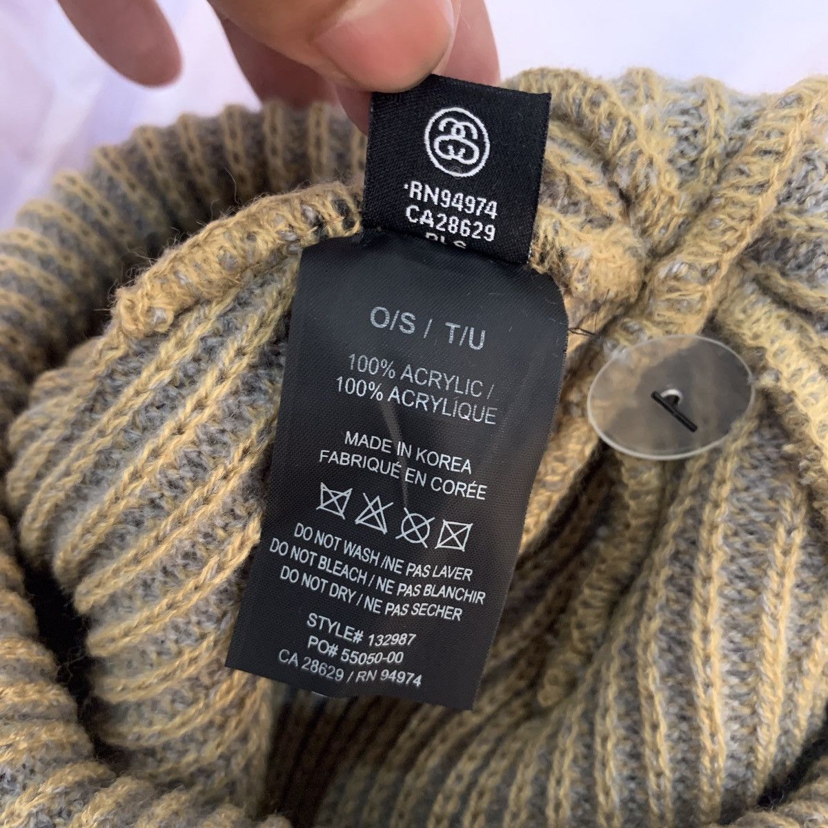 Stussy × Vintage Stussy 2 Tone Short Beanie Size ONE SIZE - 4 Thumbnail