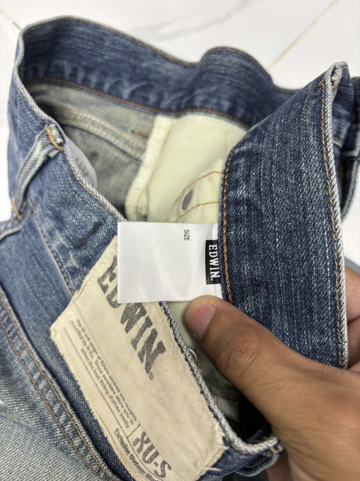 Kapital Edwin XV-S Claw Mark Japan Distressed Denim Jeans Size US 31 - 12 Thumbnail