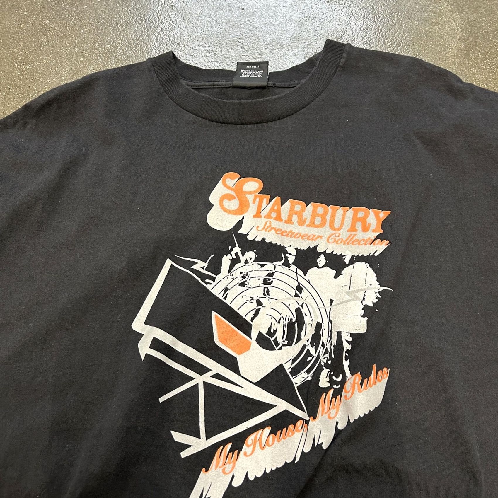 Vintage VINTAGE Starbury Shirt Mens 3XL Black My House My Rules Basketball Tee Streetwear Size US XXL / EU 58 / 5 - 2 Thumbnail