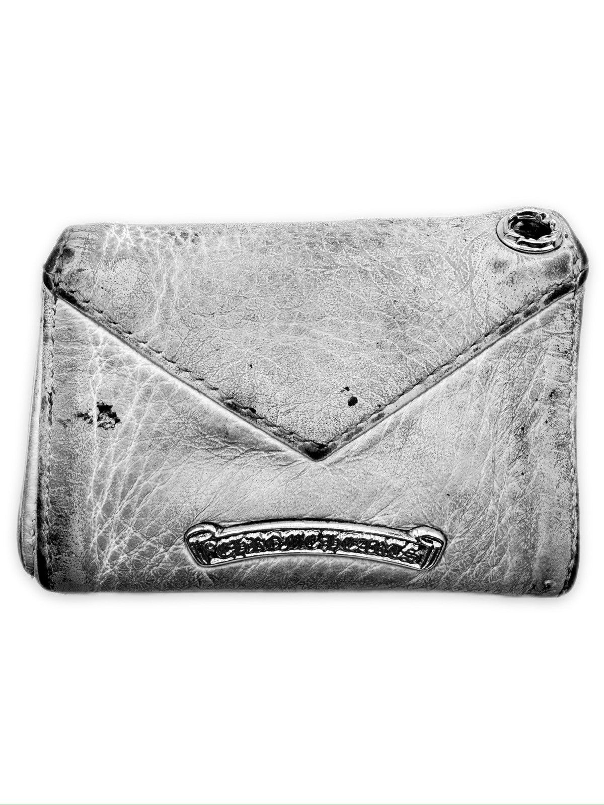 Chrome Hearts Chrome Hearts White Rhodium Tiny Plus Leather Bifold Wallet Size ONE SIZE - 3 Thumbnail