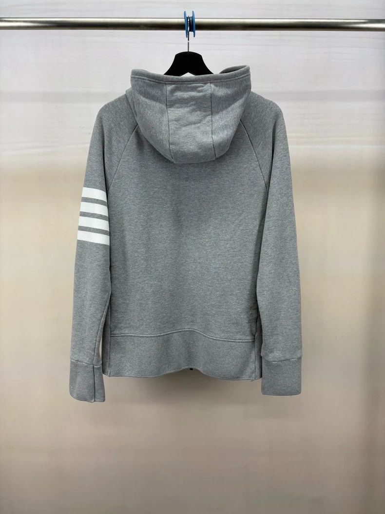 Thom Browne Thom Browne Gray zip hoodie Size US XL / EU 56 / 4 - 2 Thumbnail