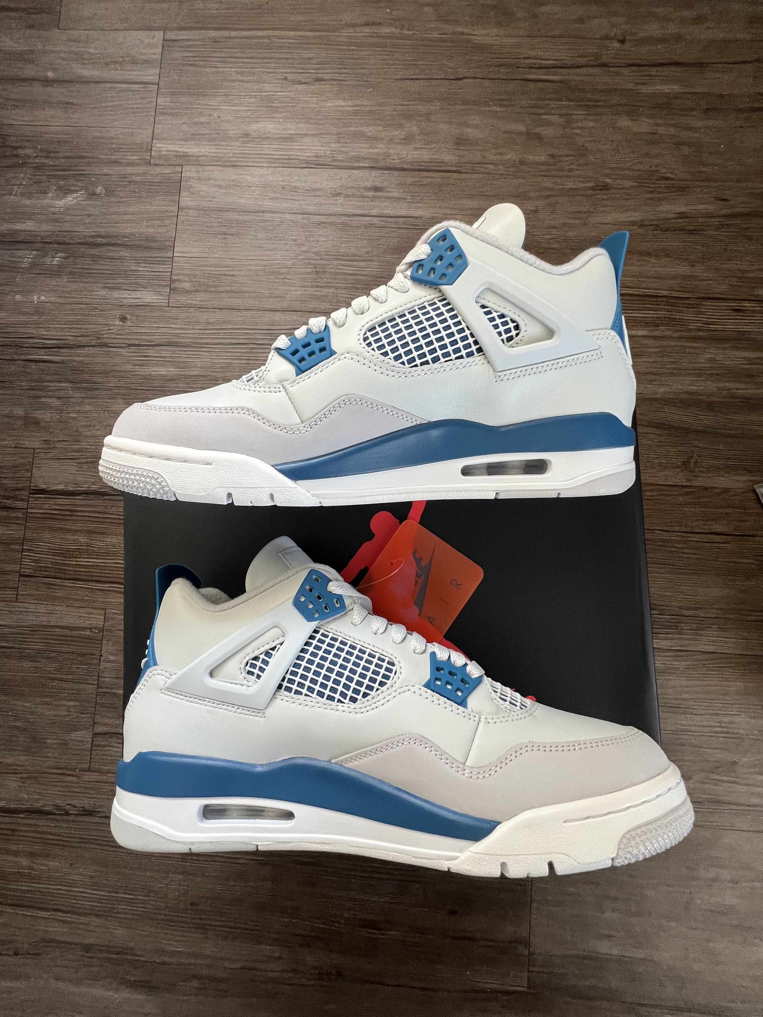 Jordan Brand Nike Air Jordan 4 Retro - Military Blue Size US 9.5 / EU 42-43 - 3 Thumbnail