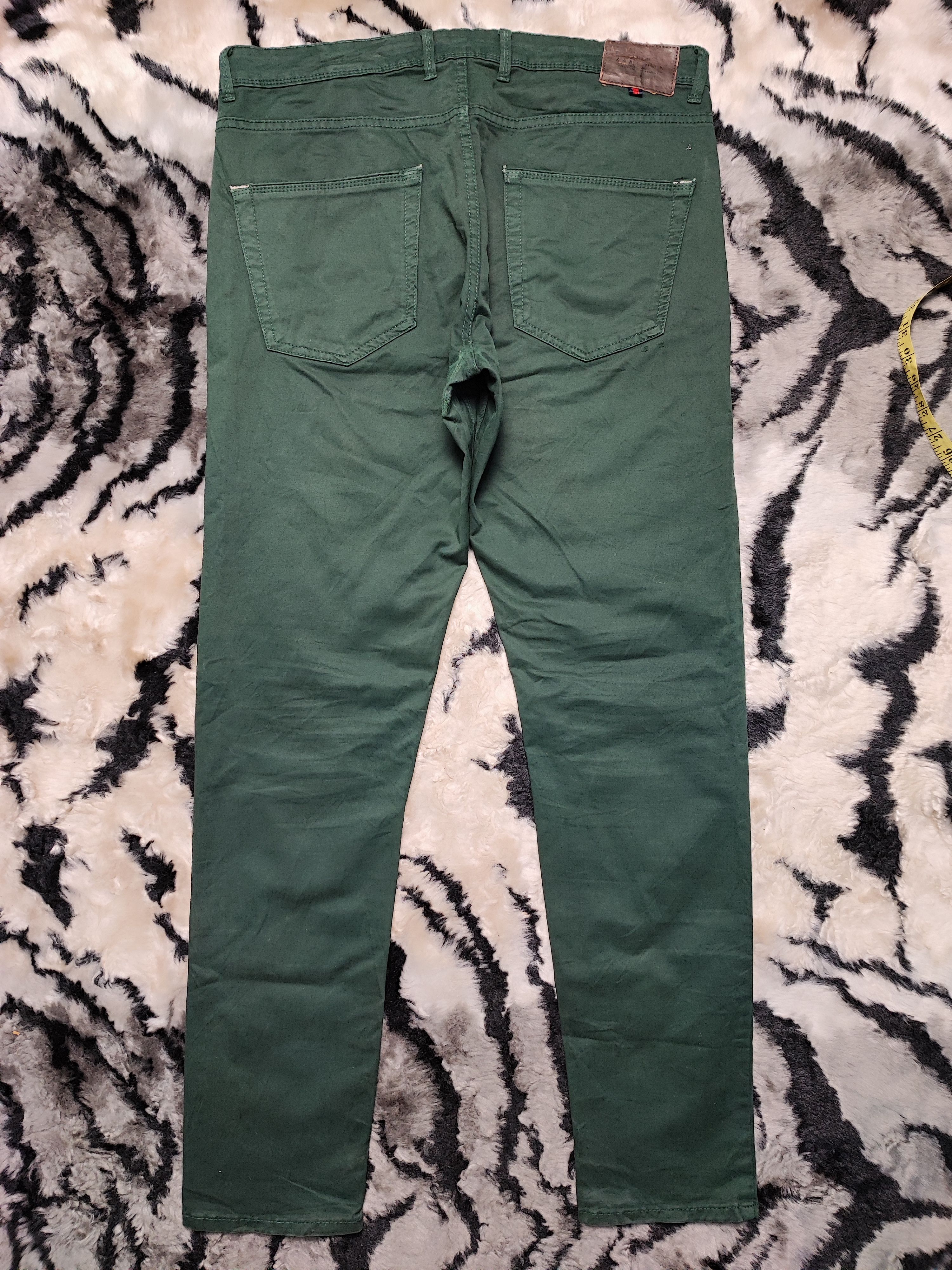 Vintage × Zara Zara Denim Distress Green Size US 35 - 7 Thumbnail