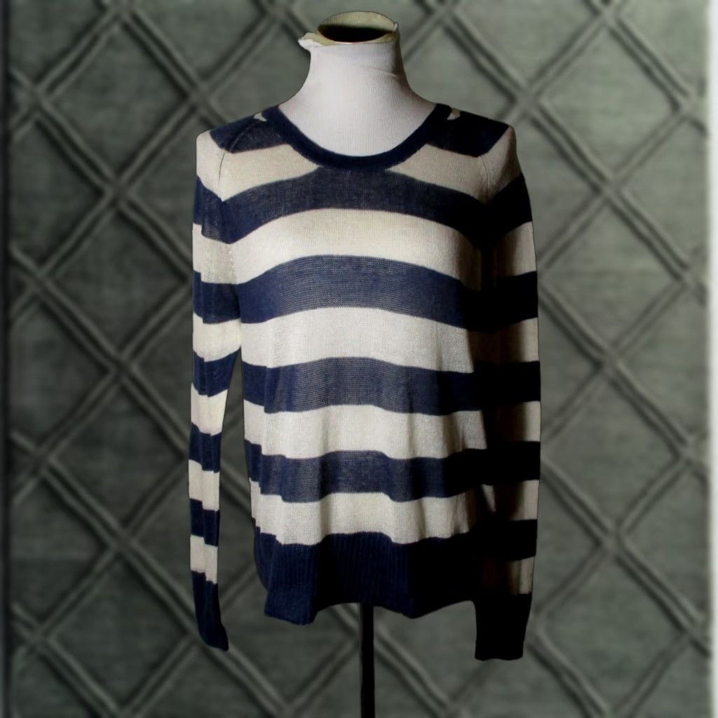 Vintage EVER Blue 100% Cotton Long Sleeve Sweater Women M Size M / US 6-8 / IT 42-44 - 1 Thumbnail