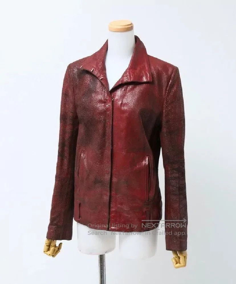 Ann Demeulemeester Lava Leather Jacket.
