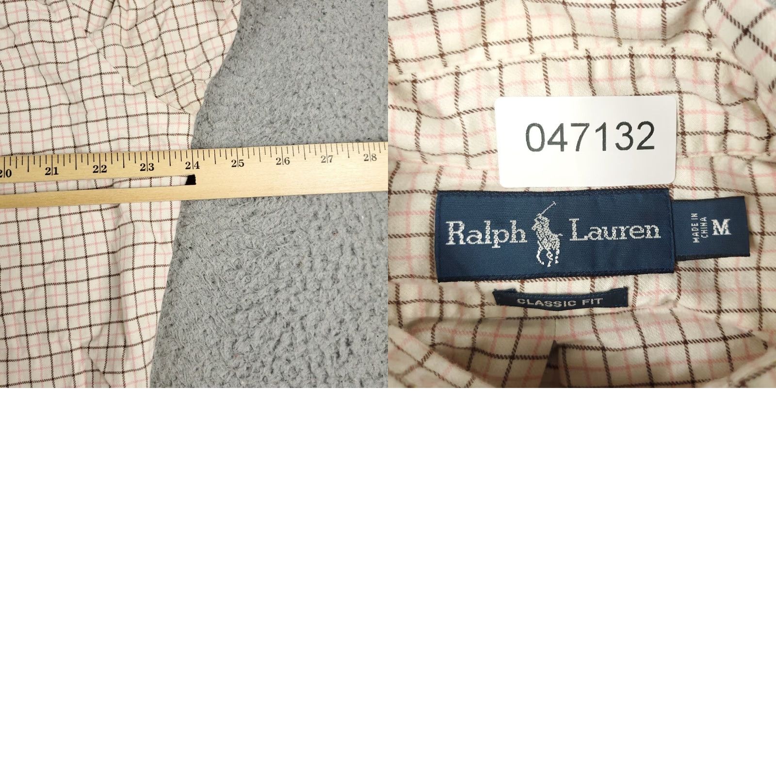 Ralph Lauren Ralph Lauren Button-Up Shirt Mens Medium Beige Check Long Sleeve Classic Preppy Size US M / EU 48-50 / 2 - 8 Thumbnail