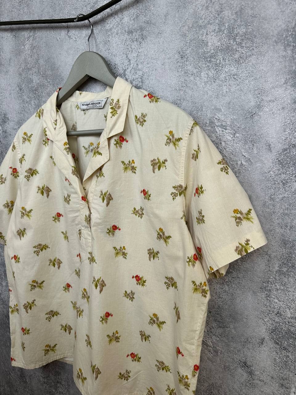 Marina Rinaldi Marina Rinaldi Floral Short Sleeve Shirt Blouse Italy Size XL / US 12-14 / IT 48-50 - 5 Thumbnail