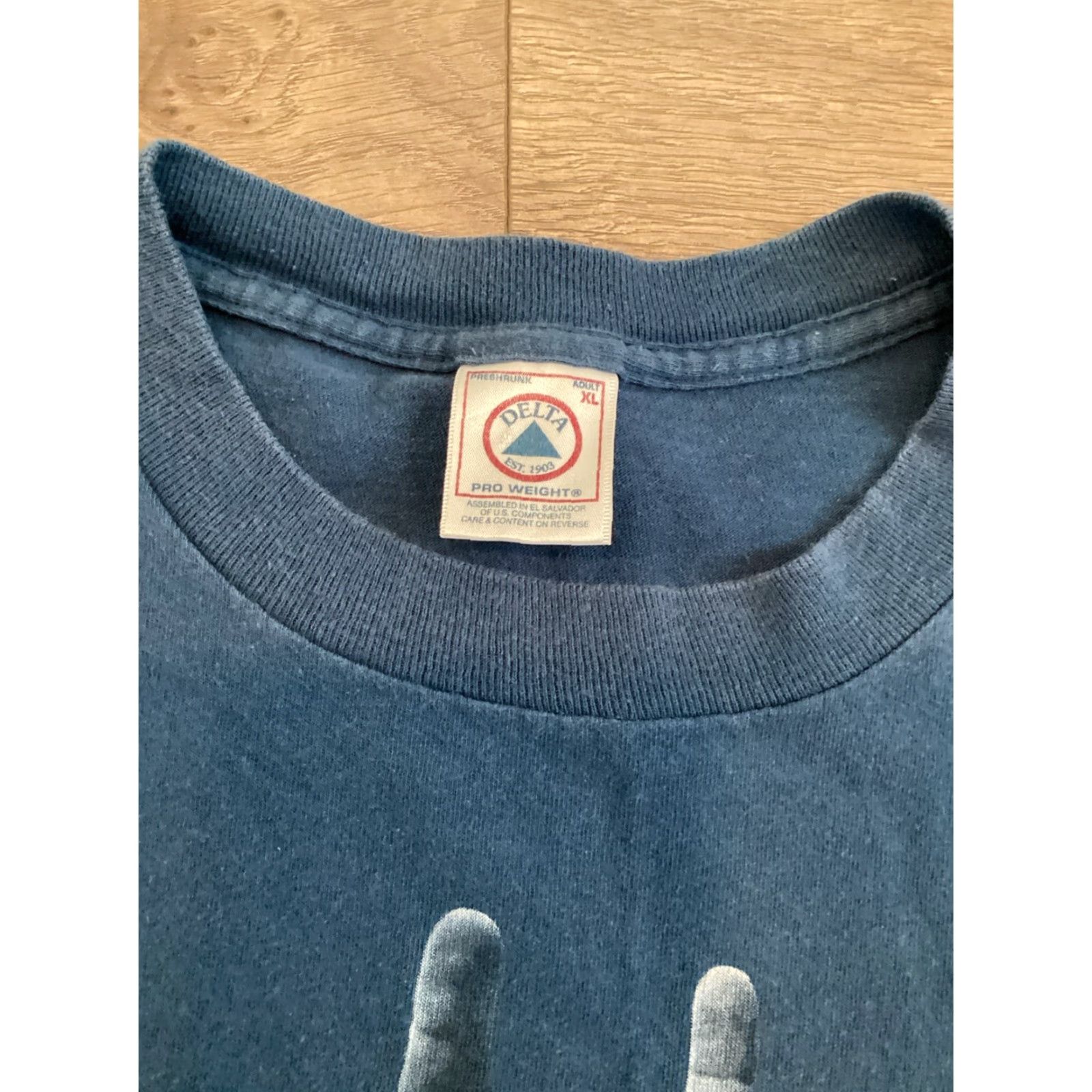 Delta VINTAGE John 3:16 Shirt Delta Pro Weight T-Shirt XL Blue Graphic Print Bible Love Christian Mens Size US XL / EU 56 / 4 - 4 Thumbnail