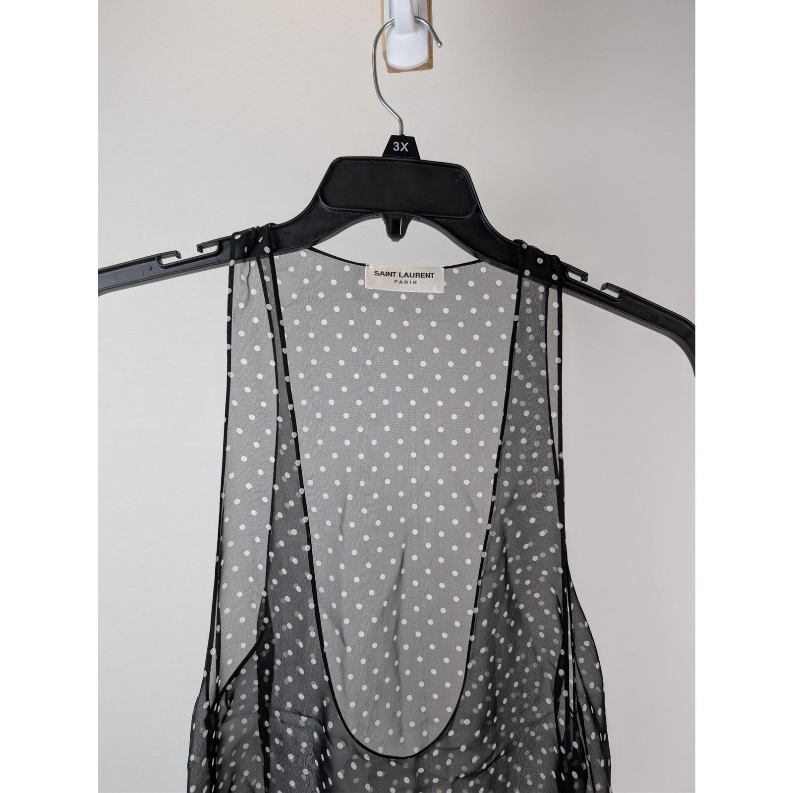 Saint Laurent Paris o1rshd1 Tank Tops / Moussseline Petit Pois in Noir Size US M / EU 48-50 / 2 - 7 Thumbnail
