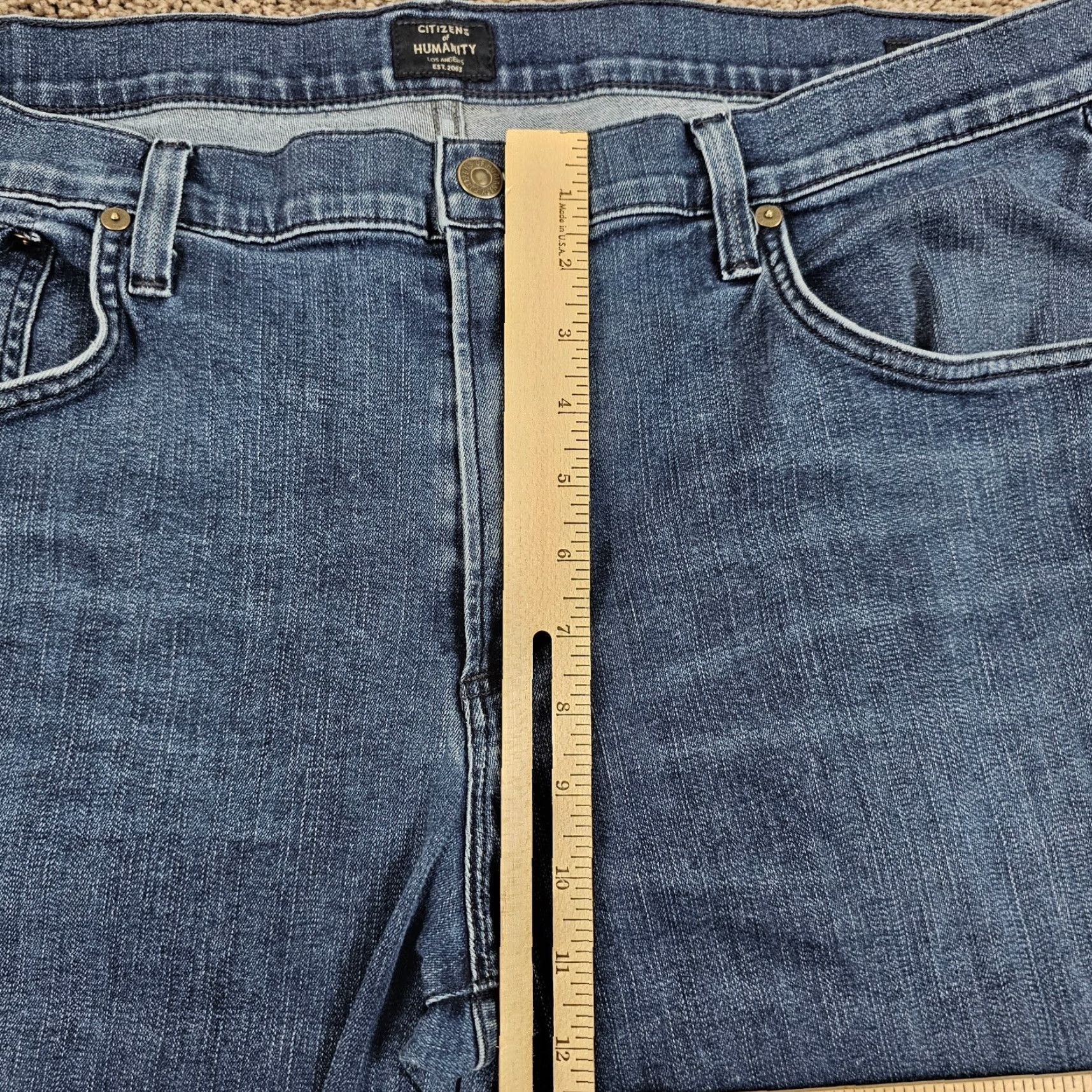 Citizens Of Humanity Citizens of Humanity Jeans Men 40 Straight Mid Stretch Dark Wash Denim 38x29 Regular Inseam 29 Logo USA Size US 38 / EU 54 - 4 Thumbnail