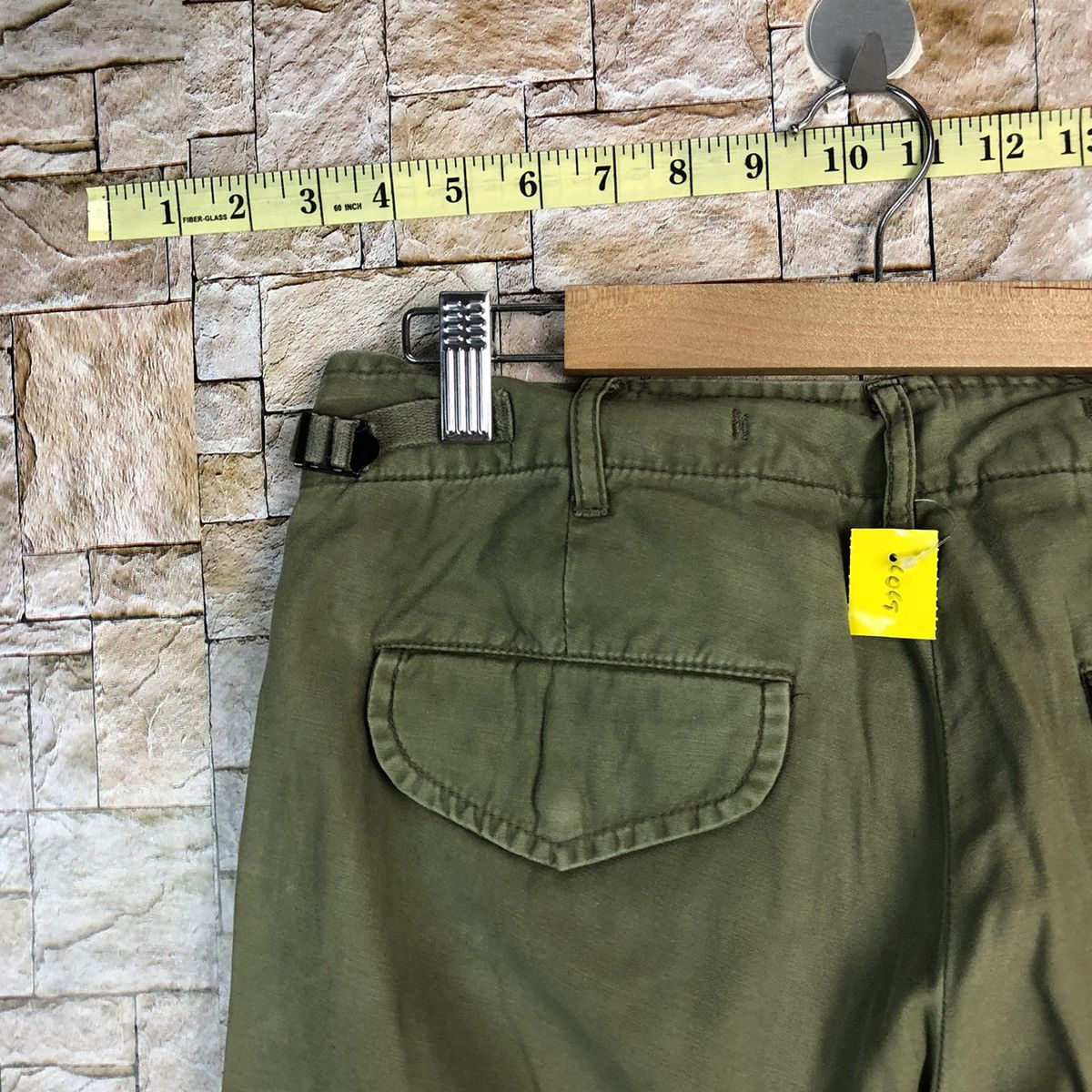 Japanese Brand Back Number Green Cargo Multipocket Pants #A734 Size US 31 - 16 Thumbnail
