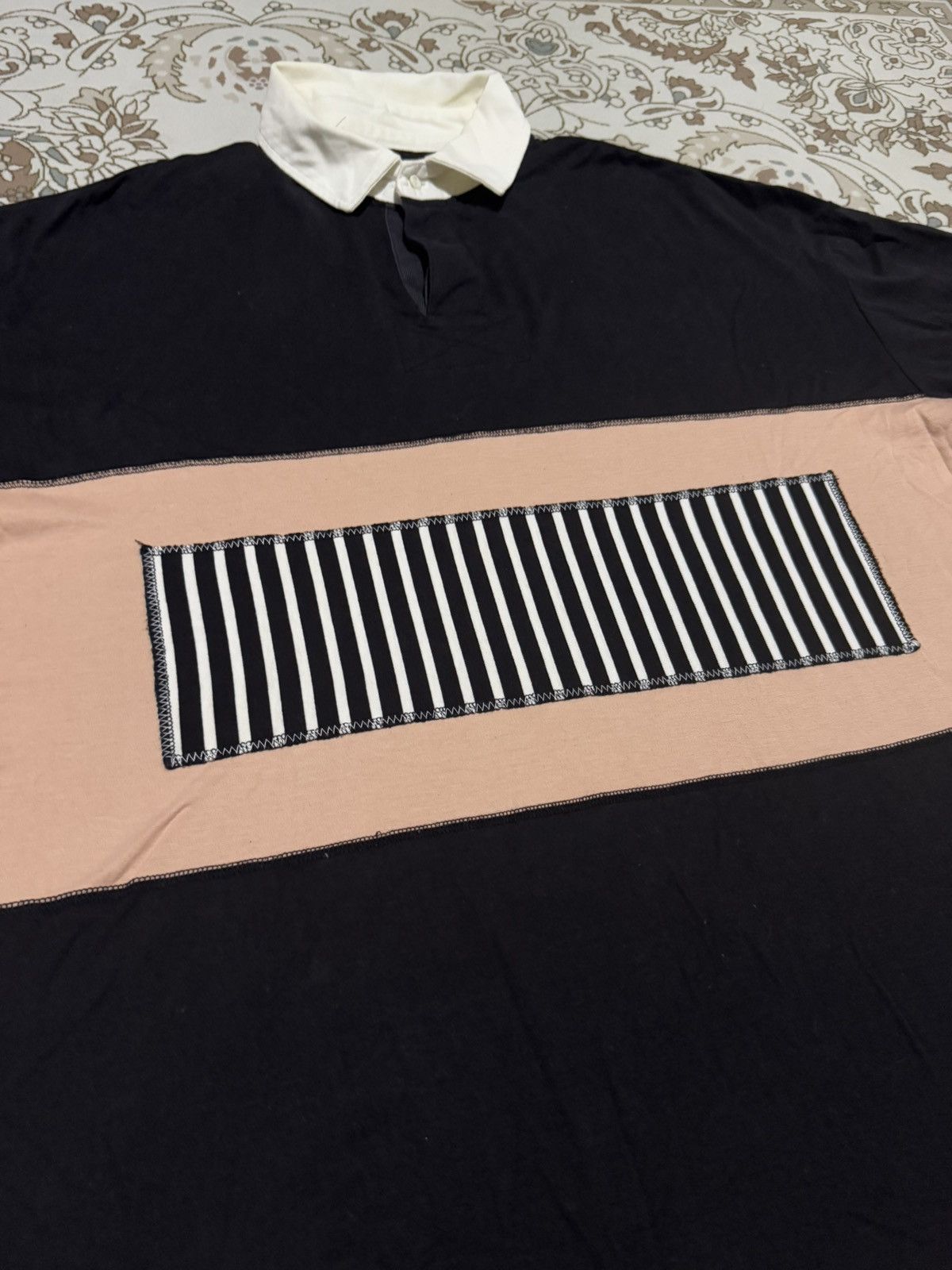 Japanese Brand × Sasquatchfabrix 🇯🇵Sasquatchfabrix Oversize Big Rugger Patchwork Polo Shirt Size US XXL / EU 58 / 5 - 3 Thumbnail