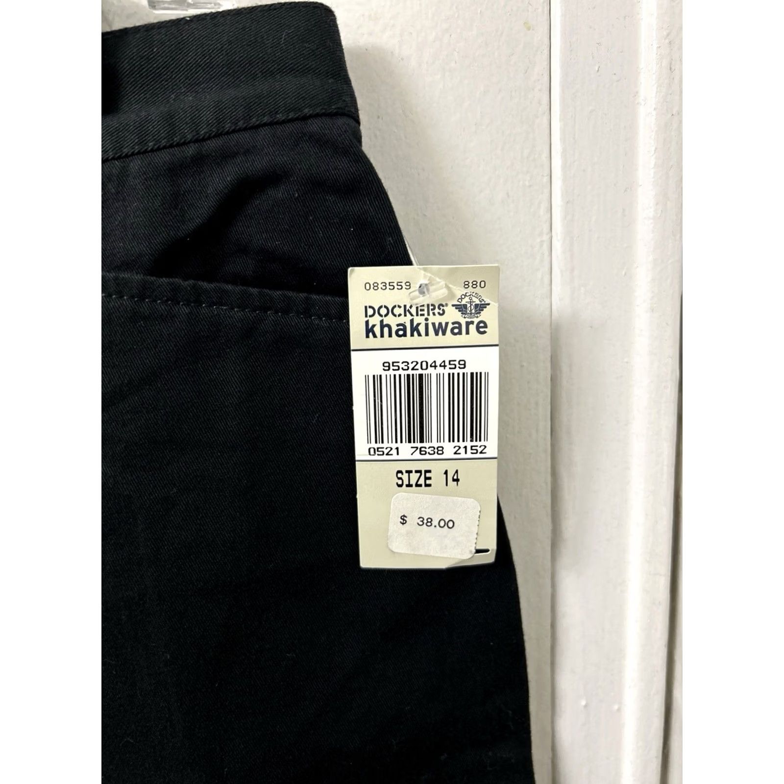 Dockers VINTAGE Dockers Skirt Womens 14 Black Mini Twill 100% Cotton NWT Zipper Button Pockets 90s Classic Short 90s Womens Size 36" / US 14 / IT 50 - 4 Thumbnail