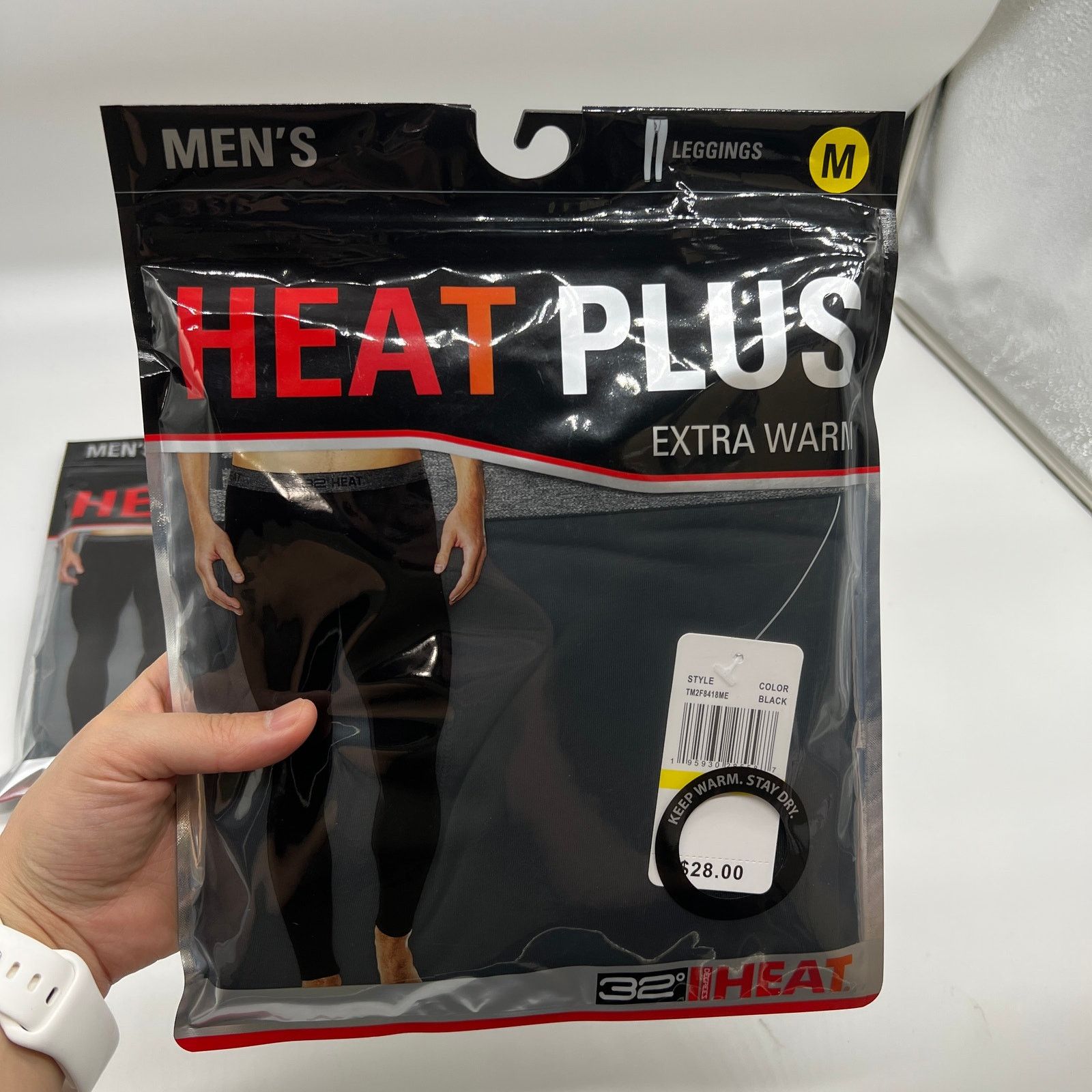 Other Mens 32 Degrees 3 Packs Heat Plus Leggings Extra Warm Black Size US 30 / EU 46 - 2 Thumbnail