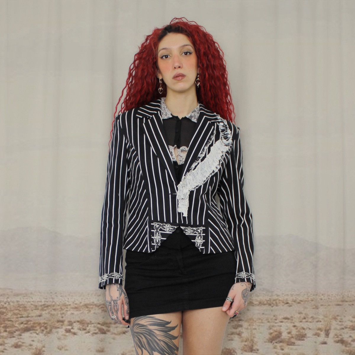 Other 🎹B/W STRIPED BLAZER🎹 Size XL / US 12-14 / IT 48-50 - 1 Thumbnail