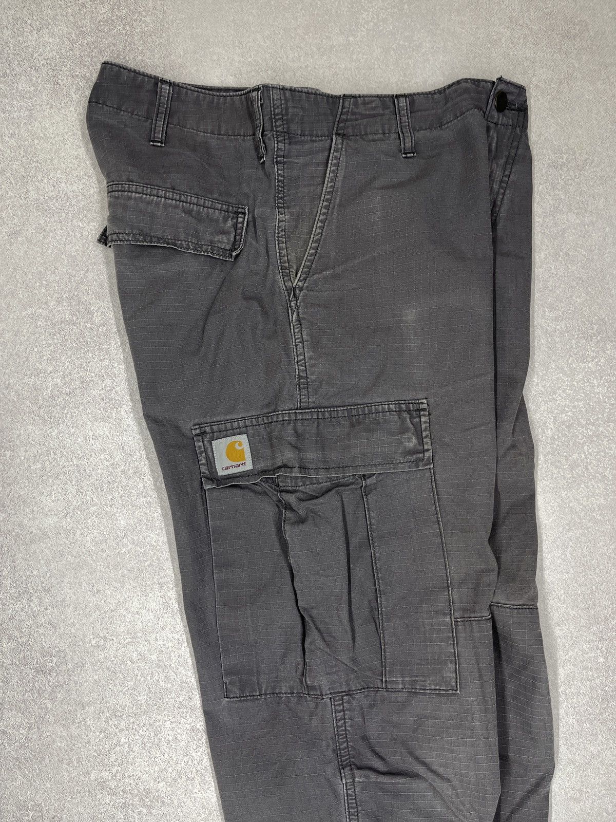 Carhartt Mens Carhartt Regular Cargo Pants Grey Y2K Size US 30 / EU 46 - 6 Thumbnail
