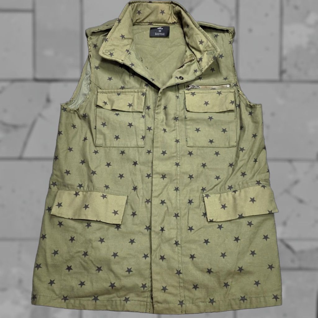 ALOHAS AR by Aloha Rag Military Jacket XS Green Stars Canvas Zip Snap Button Vintage? No Size US XS / EU 42 / 0 - 1 Thumbnail
