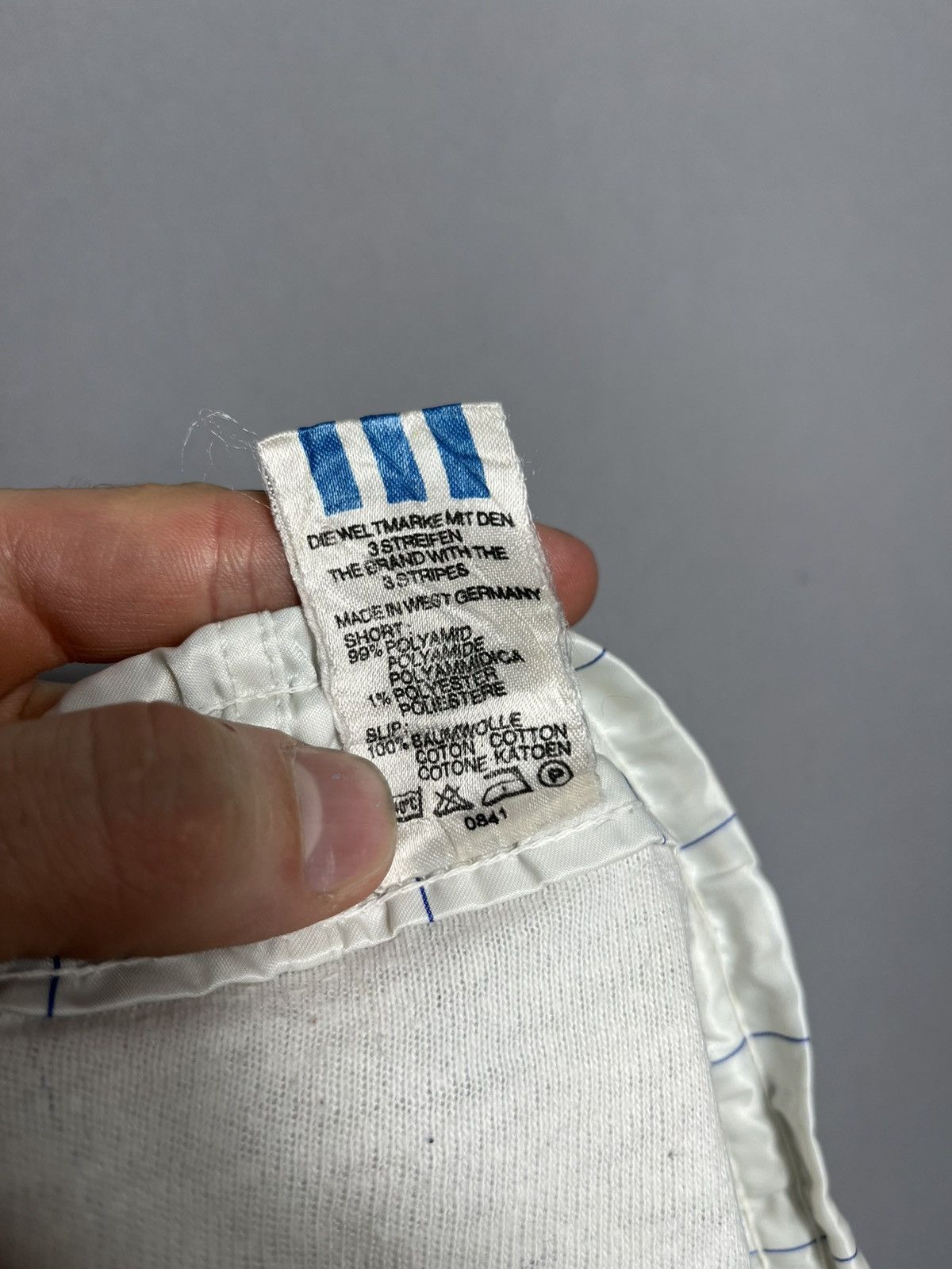 Sports Specialties 80s Adidas Running Shorts Nylon White Striped West Germany Size US 32 / EU 48 - 9 Thumbnail