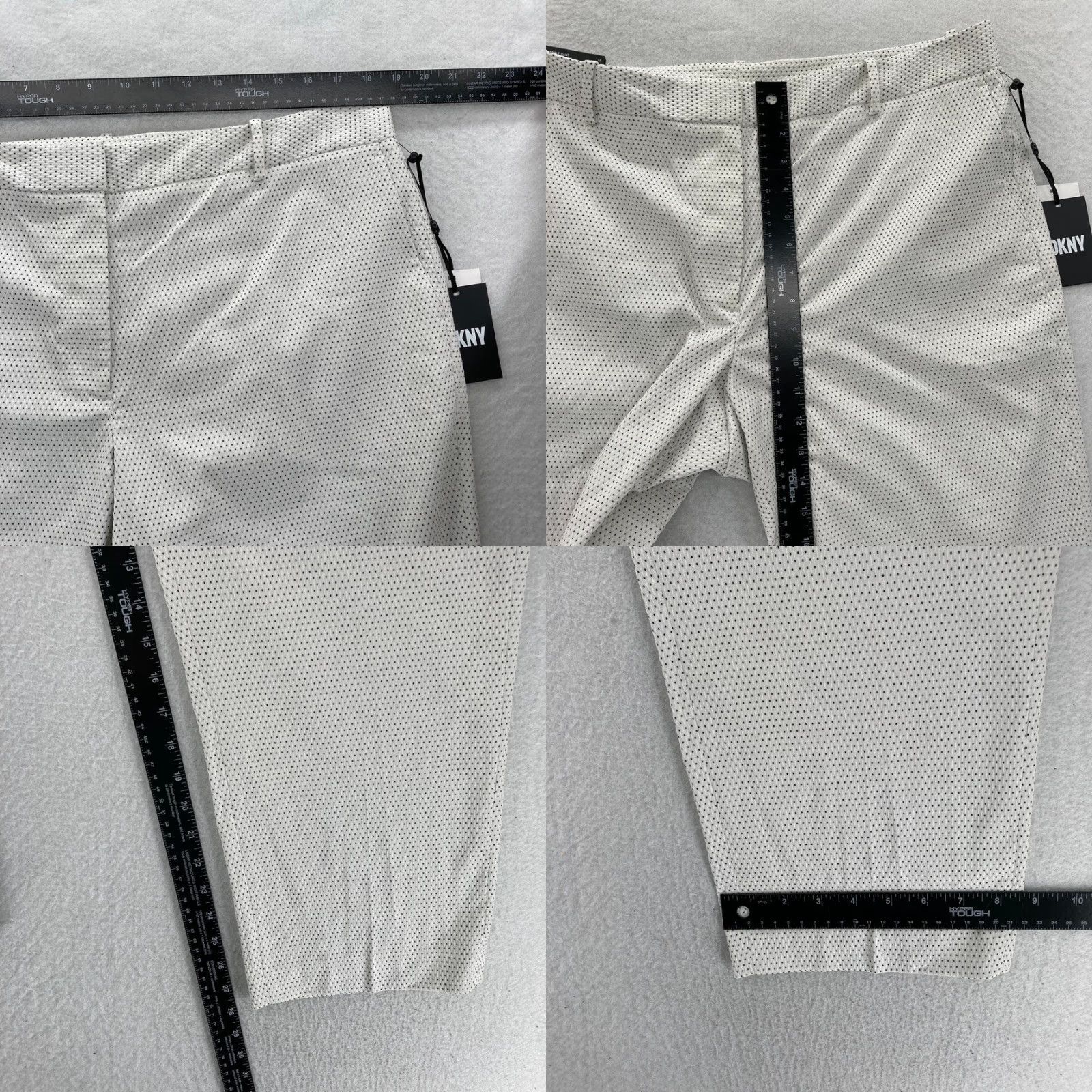 DKNY DKNY The Essex Ankle Pant Women's 16 White Stretch Fabric Slim Leg Cropped NWT Size 38" / US 16 / IT 52 - 8 Thumbnail