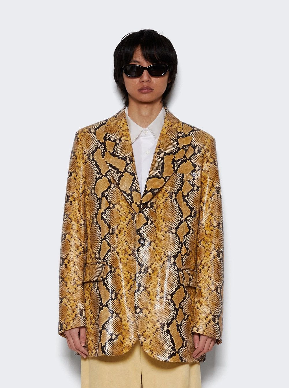 Bally Bally “Rhuigi” Runway Leather Snake Print Blazer SS23 Size 54R - 9 Thumbnail