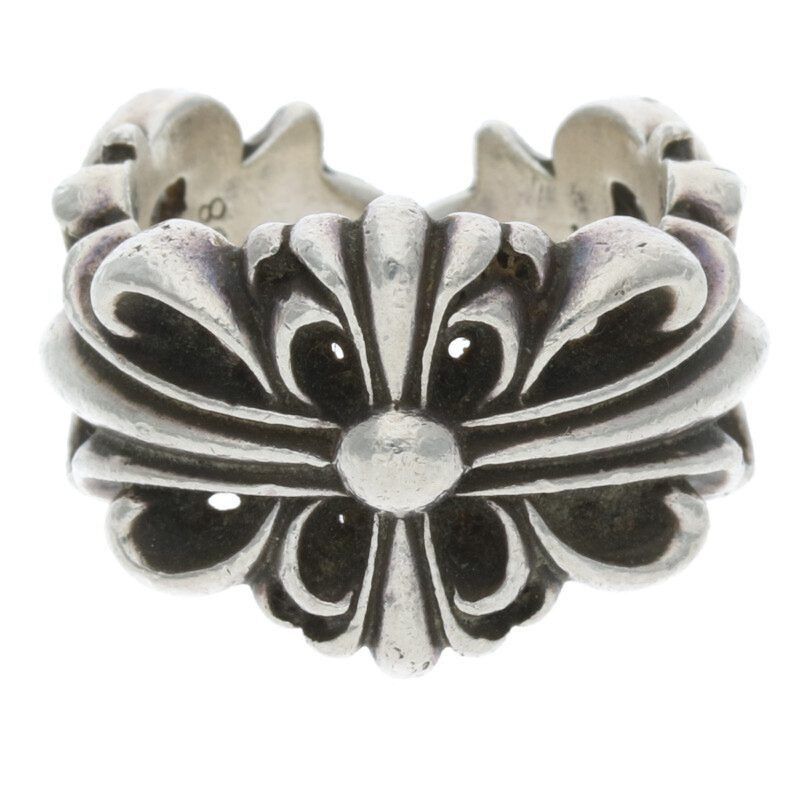 Chrome Hearts Chrome Hearts Double Floral Cross Silver Ring Size ONE SIZE - 1 Thumbnail