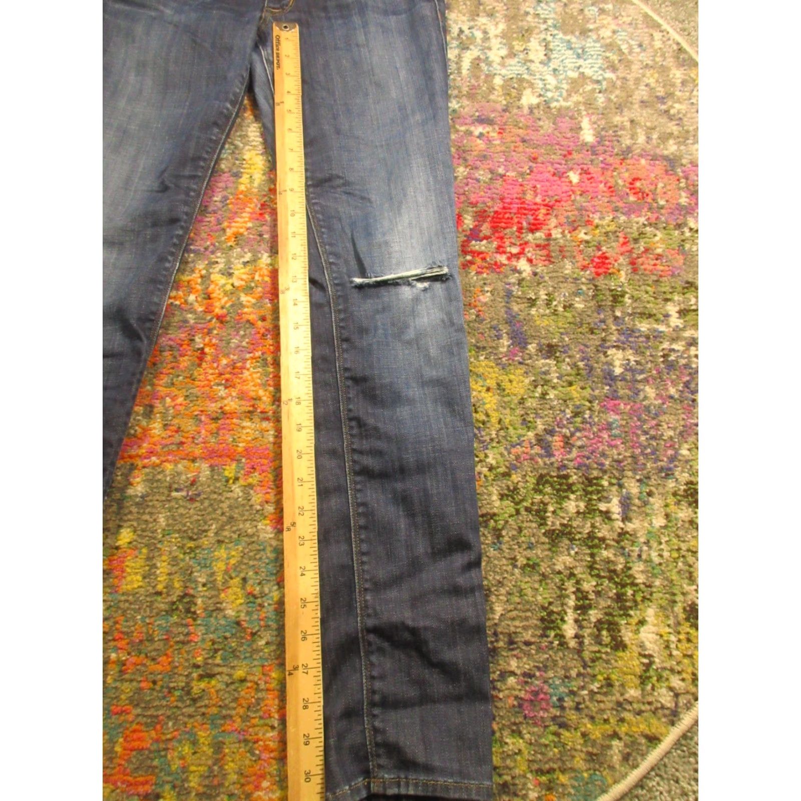 Hudson Hudson Jeans Skinny Slim 5-Pocket Denim Blue Regular Women 30x31 30x30 Distressed Vintage No Knit? Size 30" / US 8 / IT 44 - 7 Thumbnail
