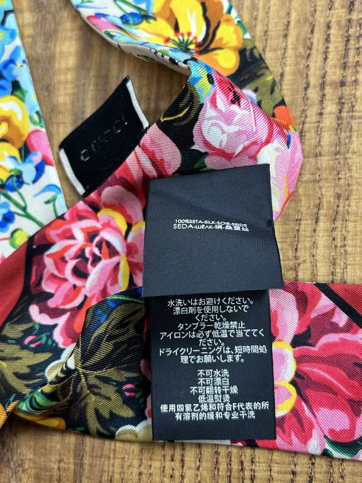 Gucci Gucci Silk Scarf Neck Bow Floral Flowers SS18 Limited Size ONE SIZE - 10 Thumbnail