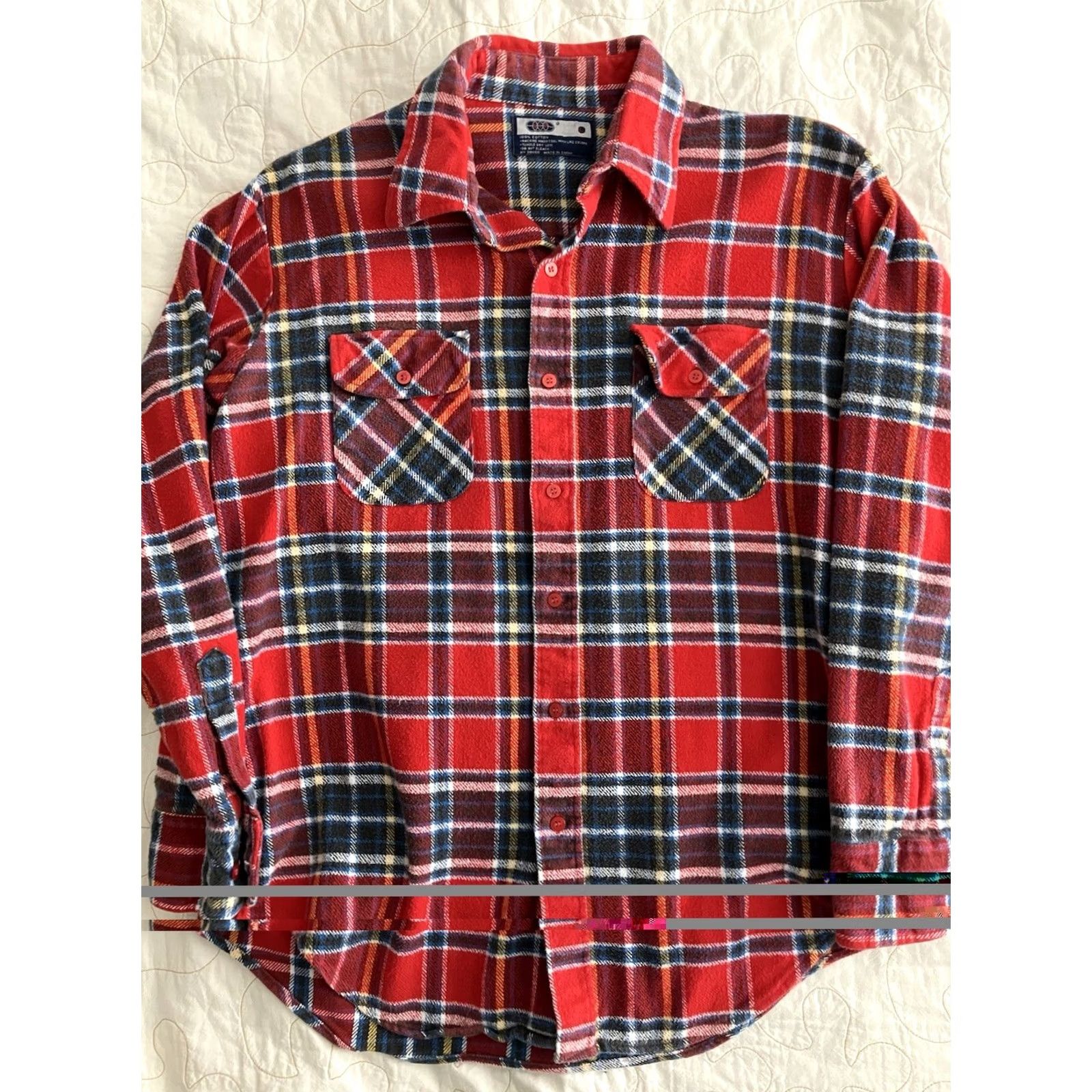 Vintage VINTAGE VIP Flannel Shirt Mens Size Large Button-Down Red Plaid Cotton Shirt Size US L / EU 52-54 / 3 - 2 Thumbnail